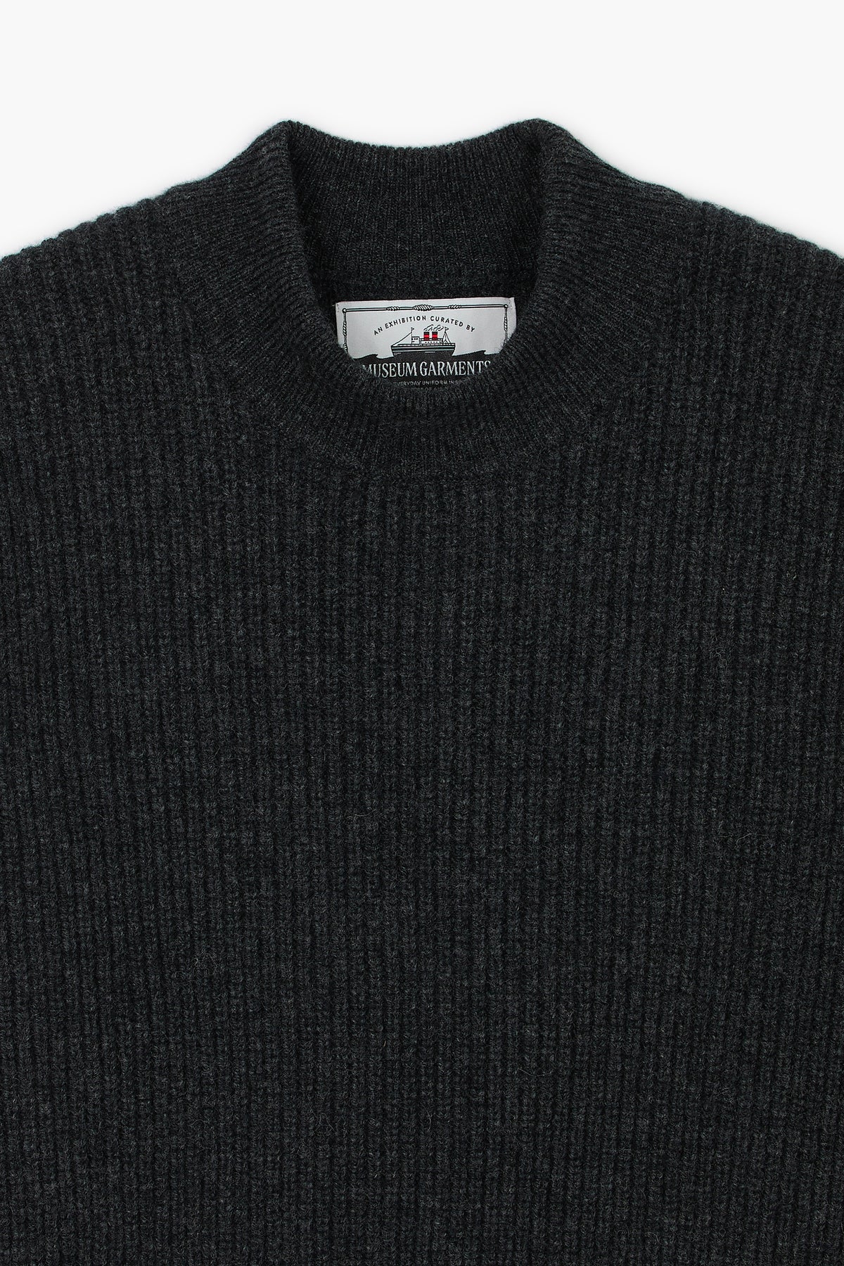 Deck Sweater - Antracietgrijs gemêleerd Lamswollen 