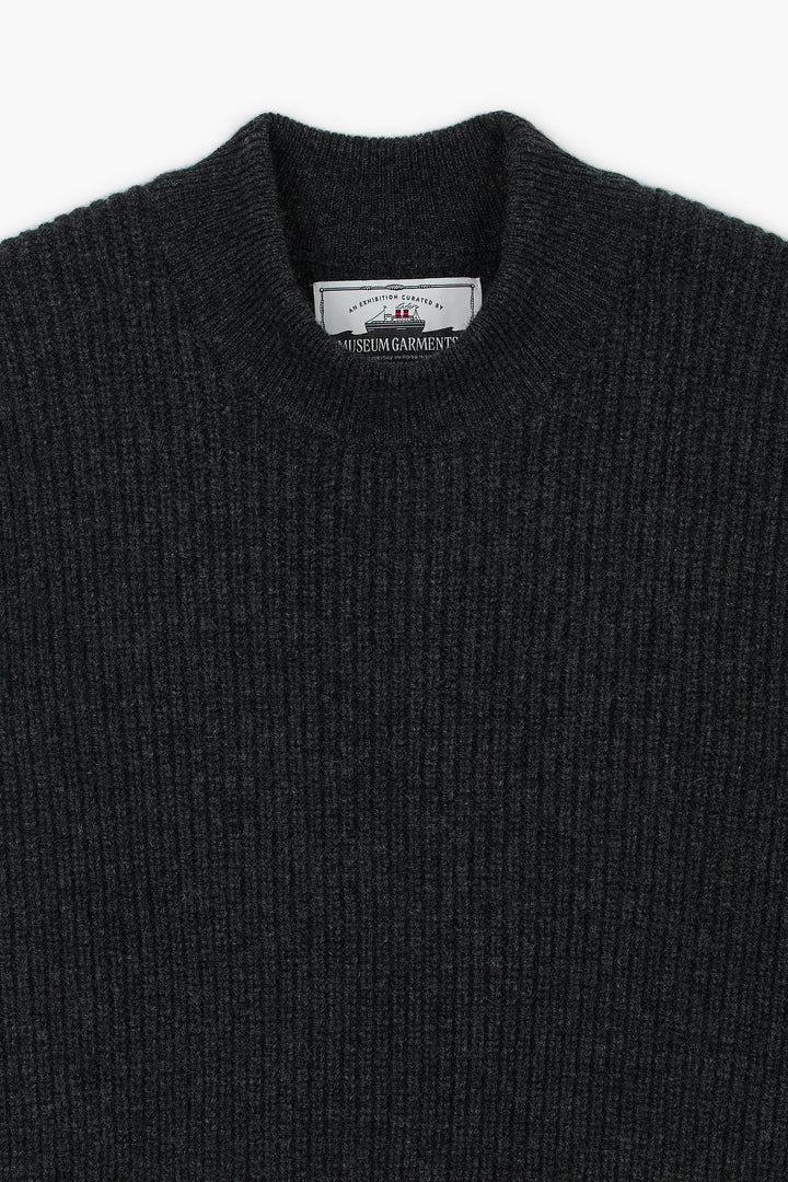 Deck Sweater - Laine d'agneau Gris Chiné Anthracite