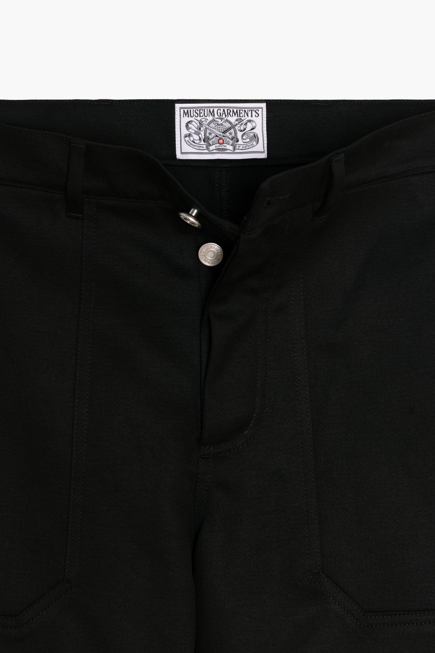 Fatigue Shorts - Black Cotton Sateen