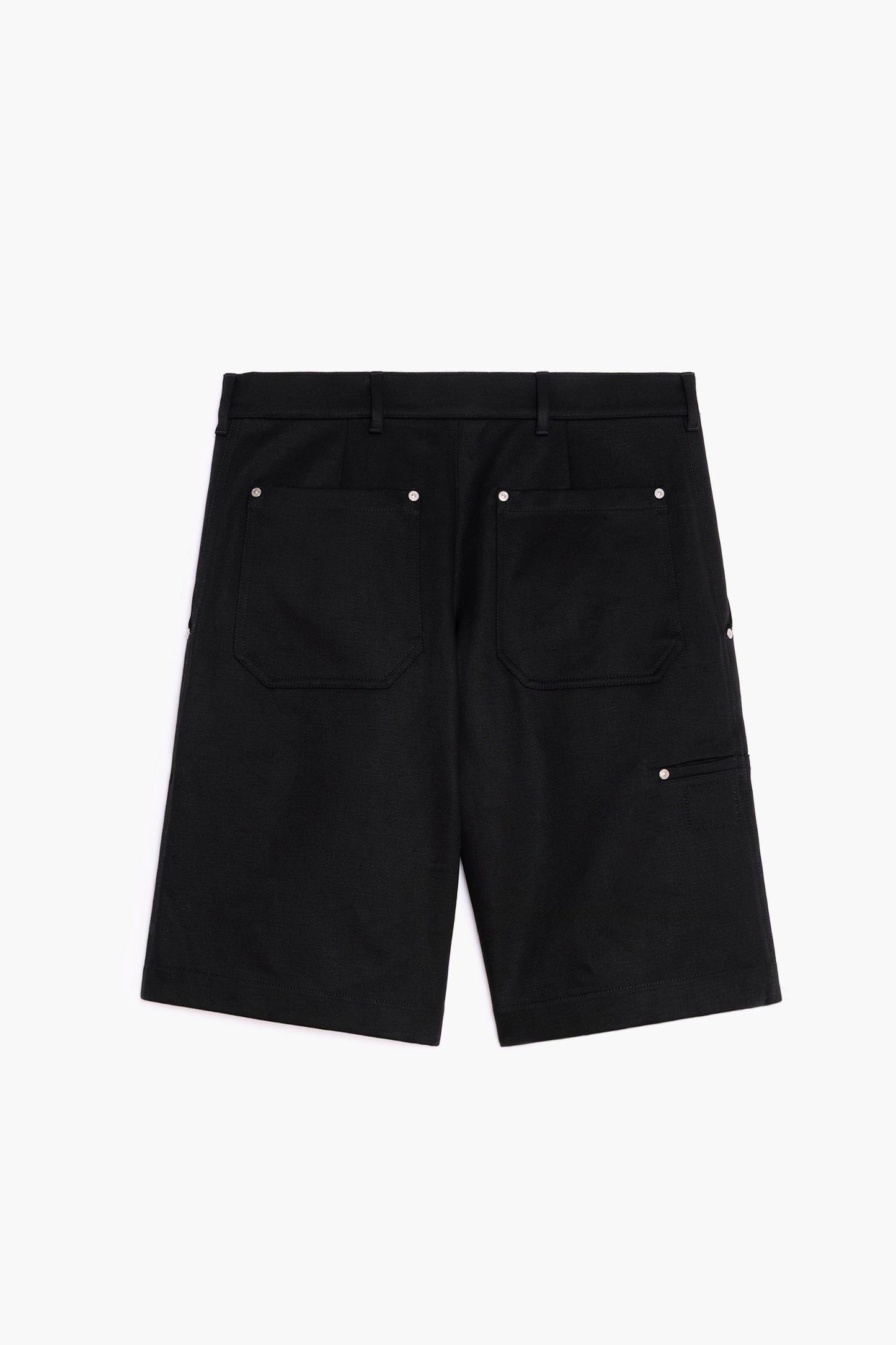 Fatigue Shorts - Black Cotton Sateen