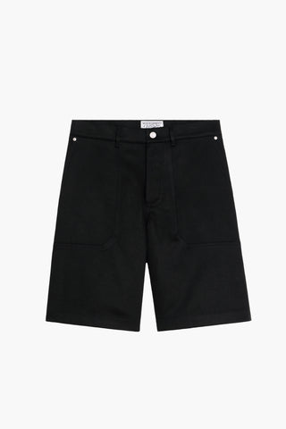 Fatigue Shorts - Satin de coton Noir