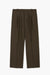 Pantalon French Military - Flanelle de laine vierge épaisse Vert Foncé Chiné