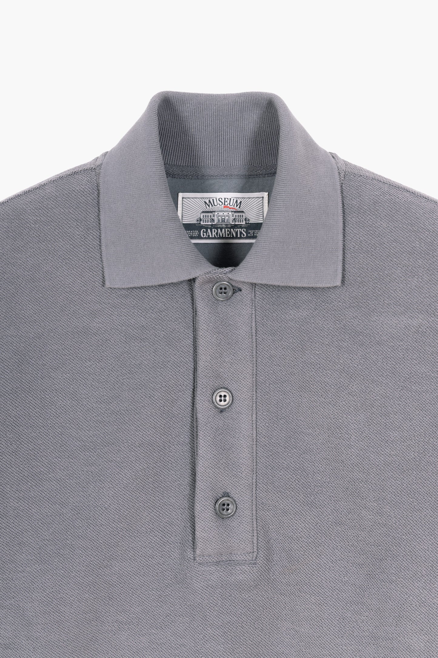 Reversed Polo Sweatshirt – Anthracite Grey