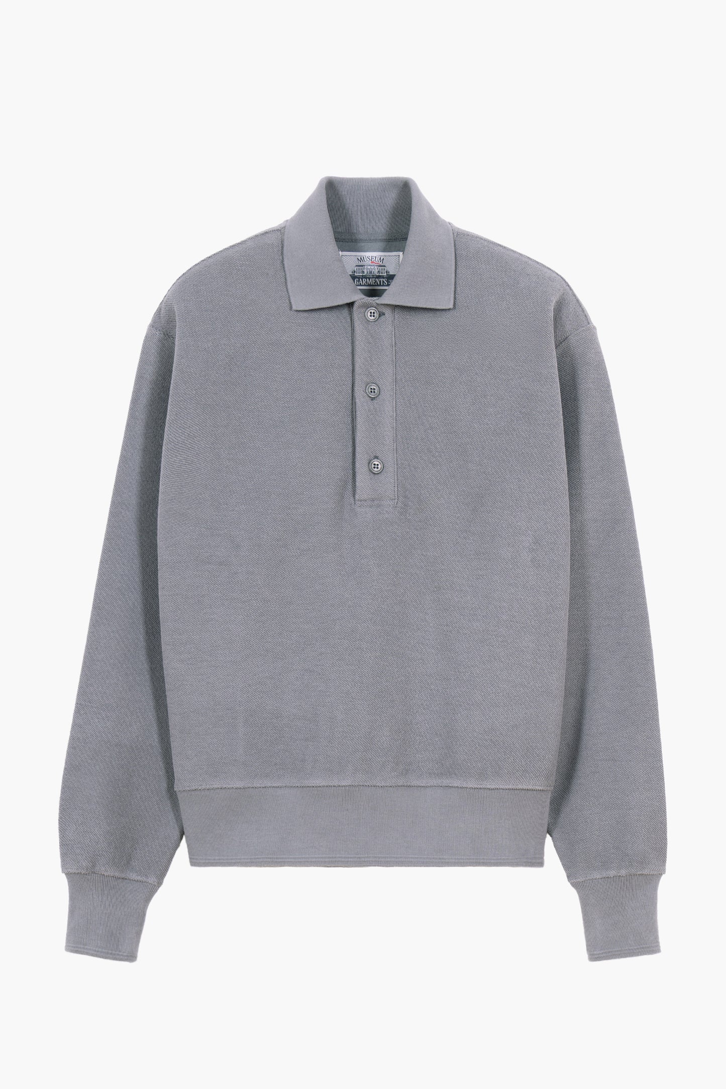 Reversed Polo Sweatshirt – Anthracite Grey