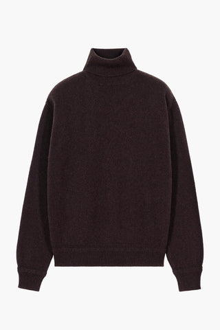 Relaxed Cashmere Turtleneck - Marron