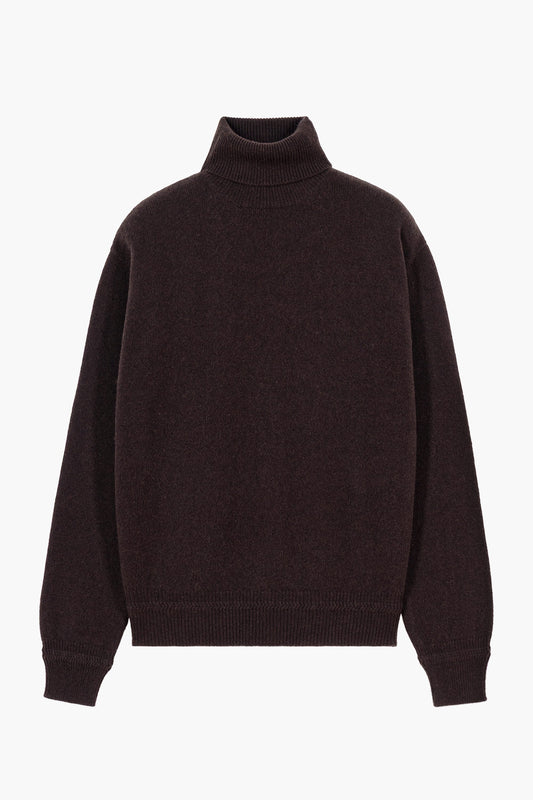 Relaxed Cashmere Turtleneck - Marron