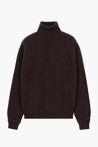 Relaxed Cashmere Turtleneck - Marron