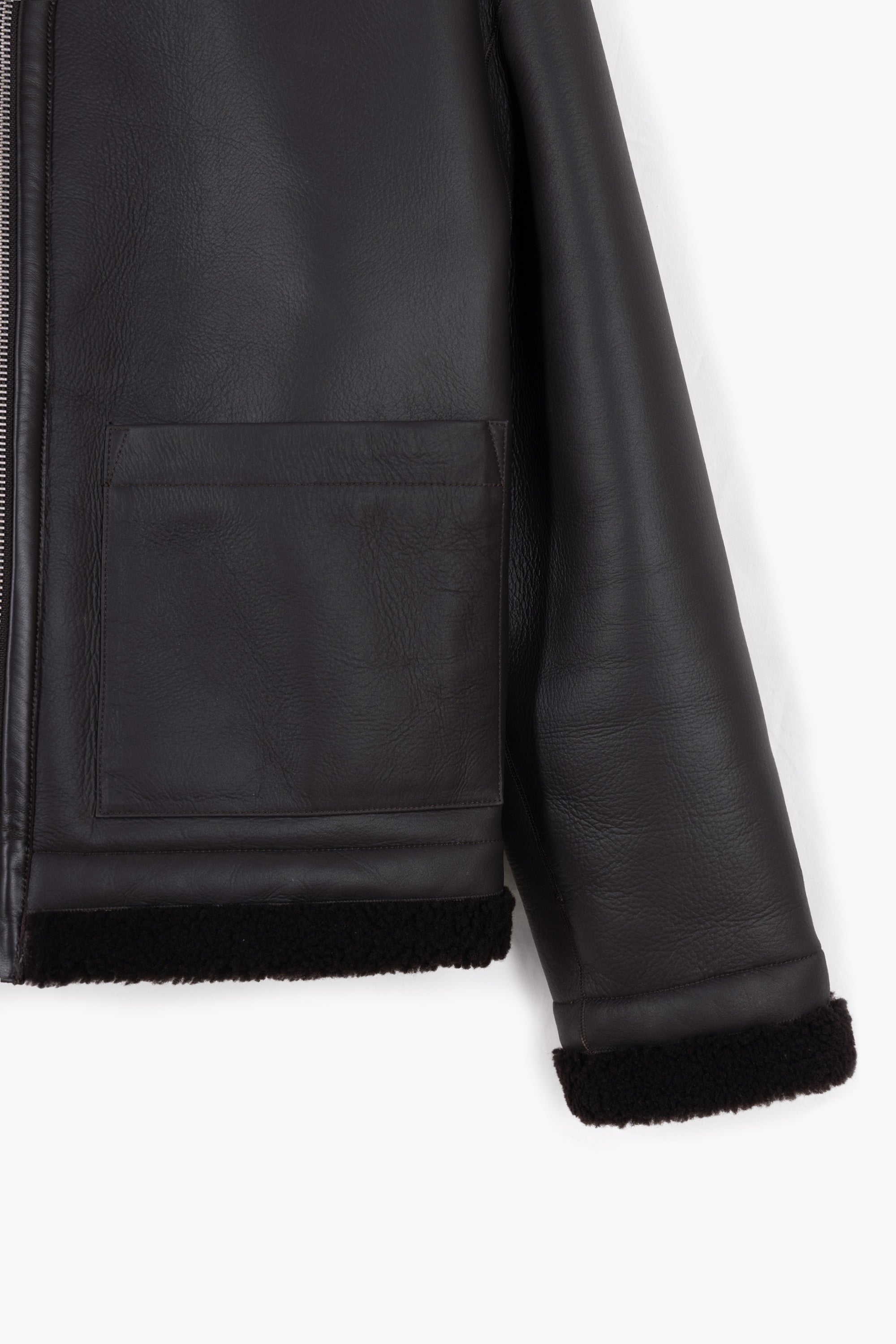 MUSEUM GARMENTS - Reversible Shearling Jacket Dark Brown – suuupply