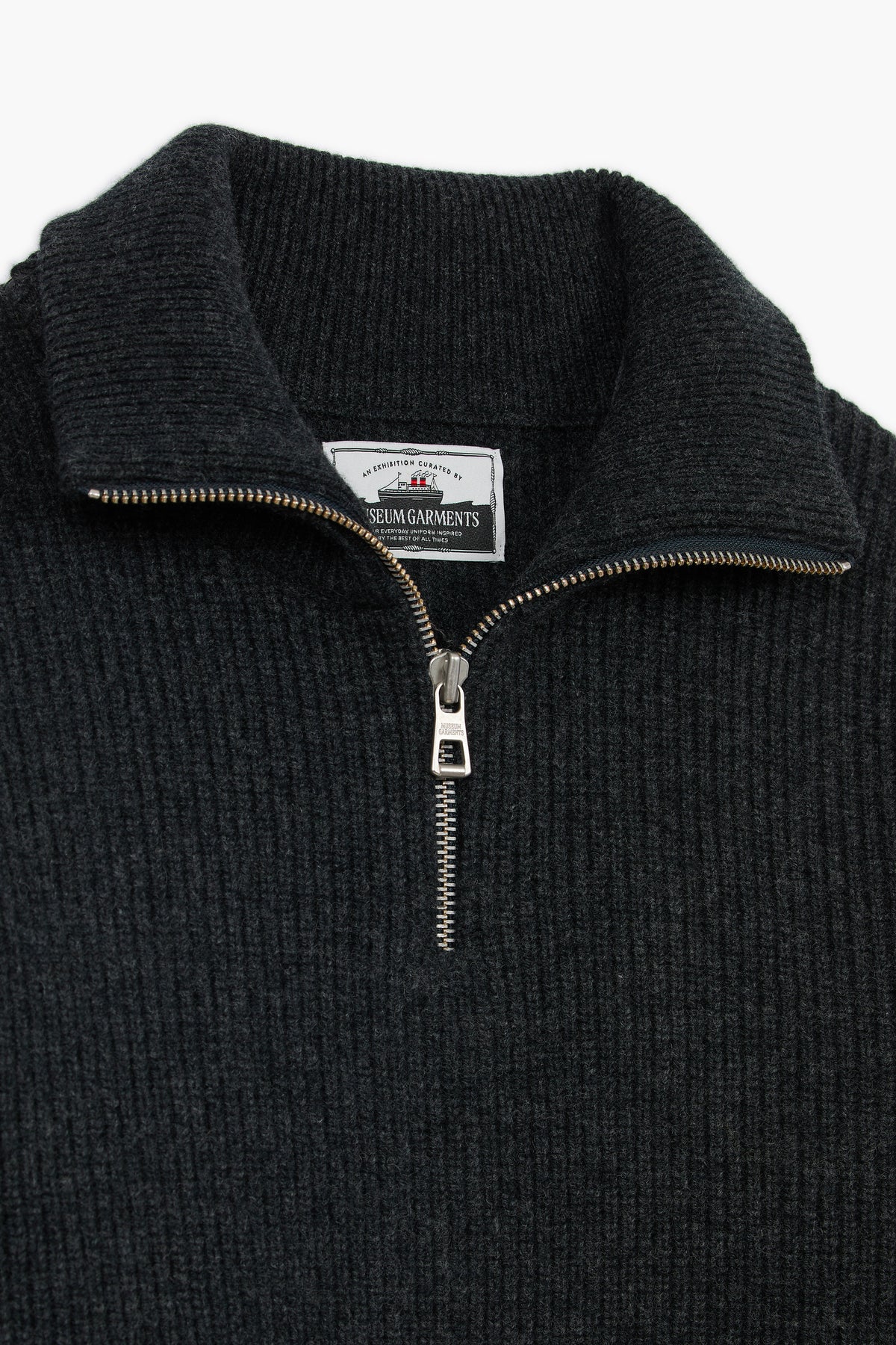Sailor Sweater - Laine d'agneau Gris Chiné Anthracite