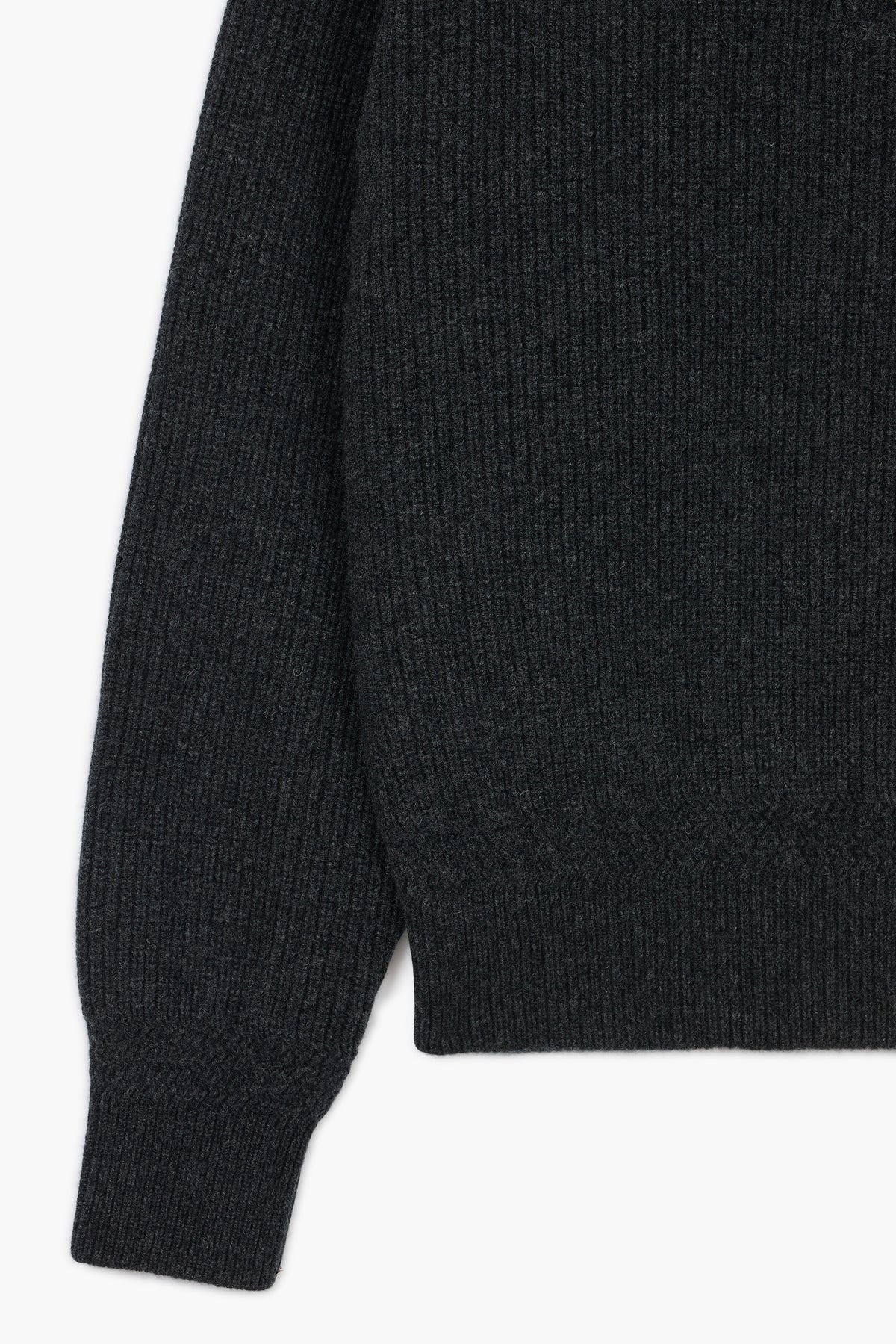 Sailor Sweater - Laine d'agneau Gris Chiné Anthracite