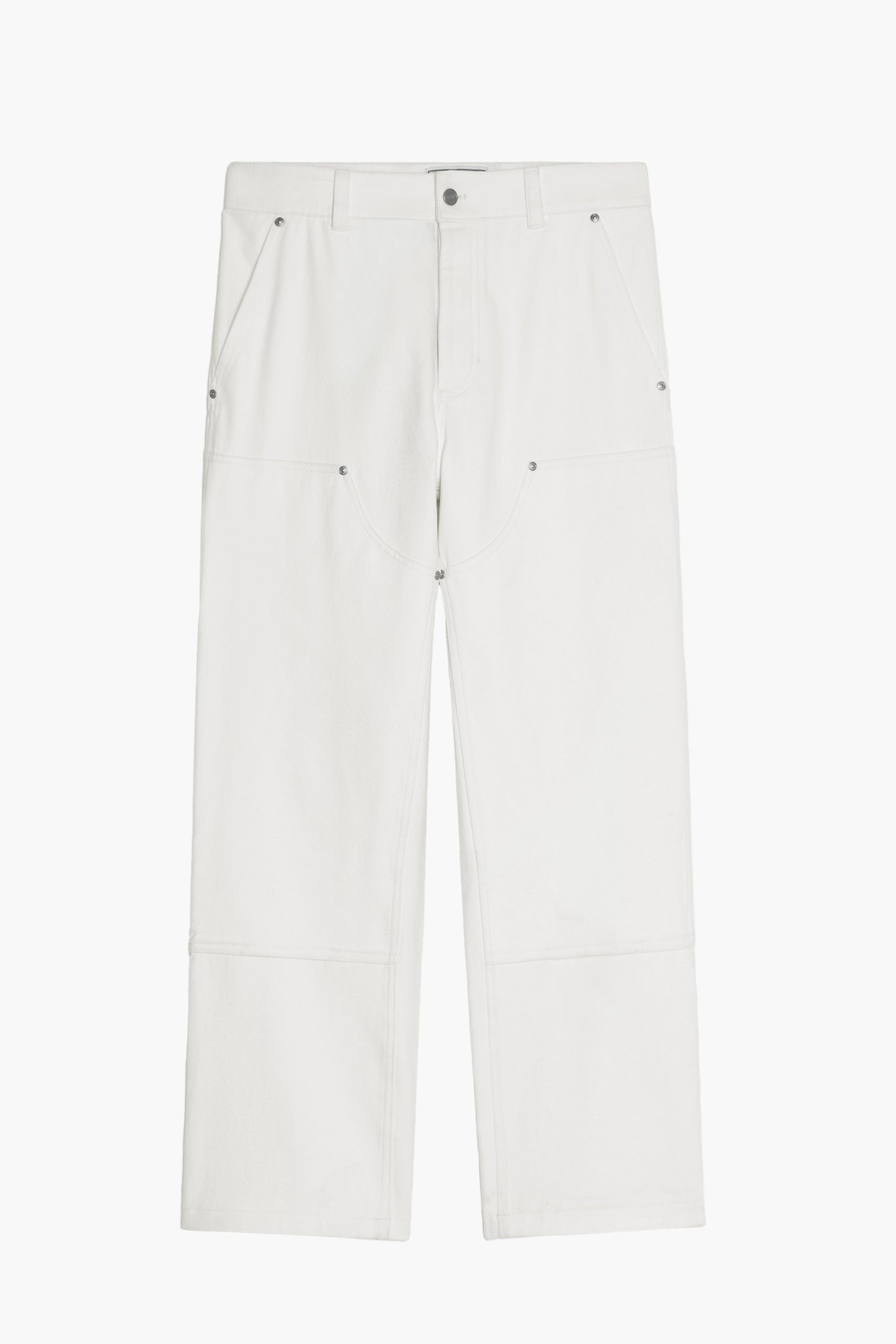 Soft Double Knee Pants - Ecru Cotton Twill
