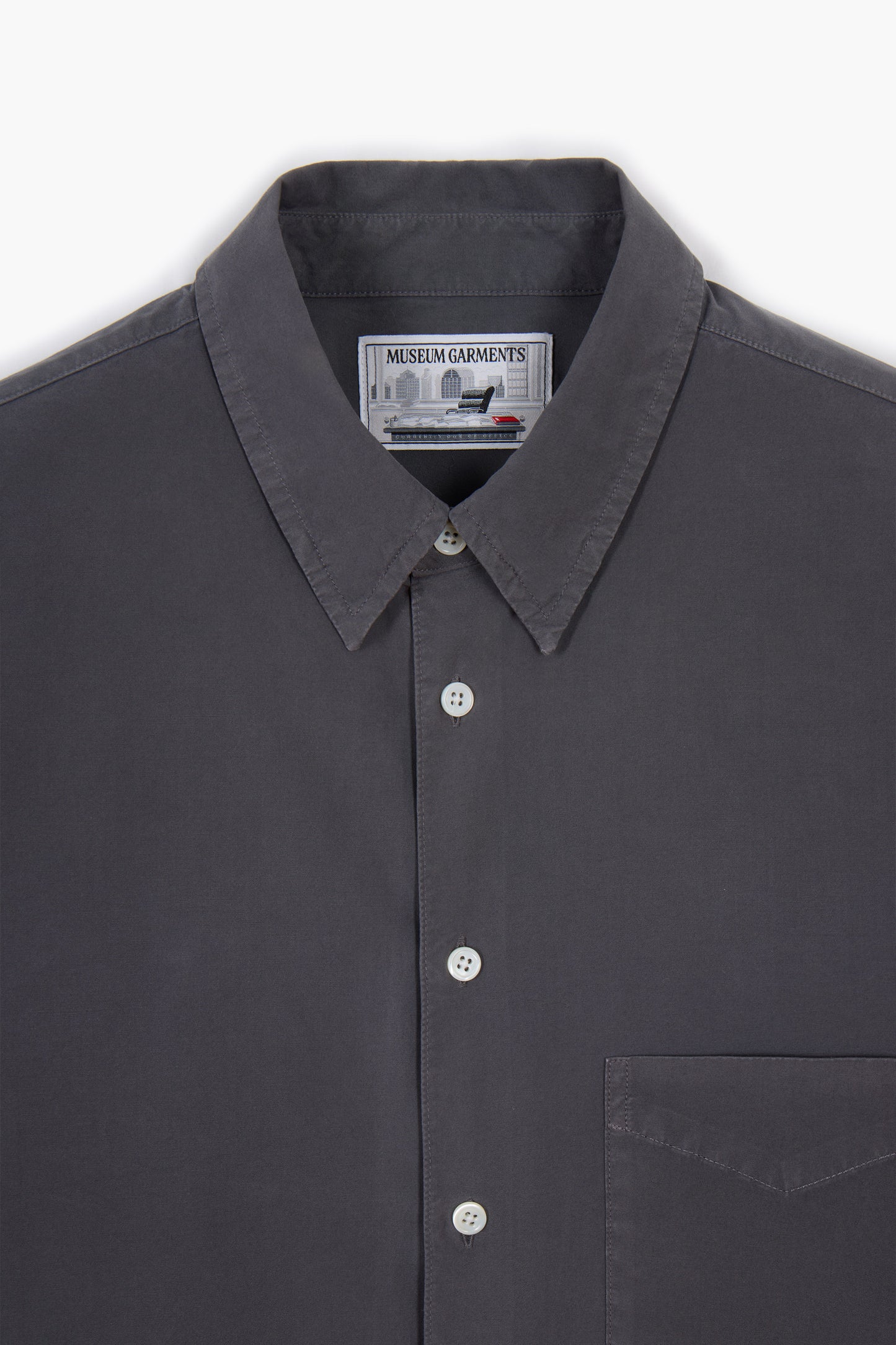 Corporate shirt - Garment Dyed Gris Anthracite