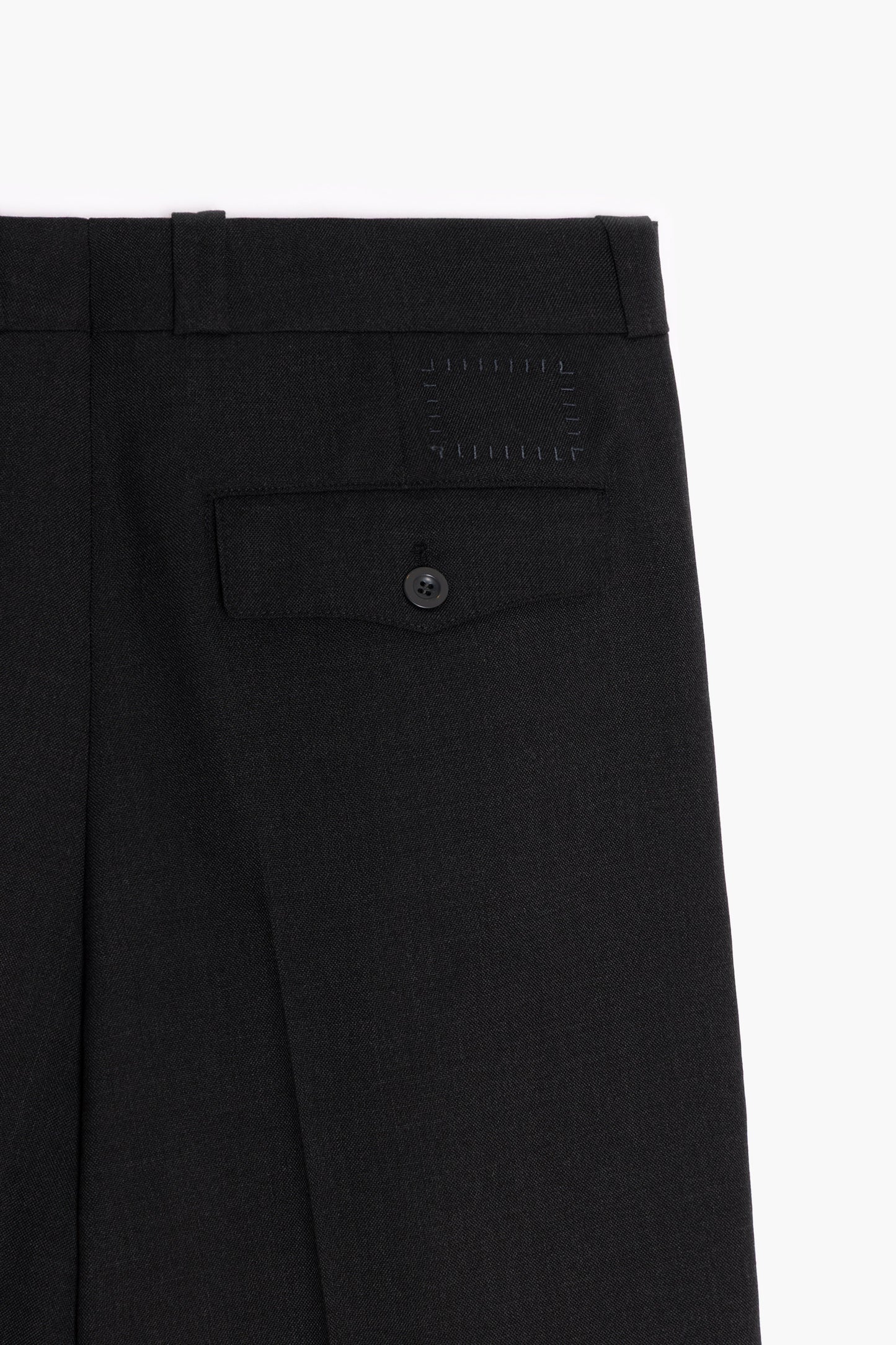 French Military Shorts - Anthracite Grey Tropical Wool Canvas