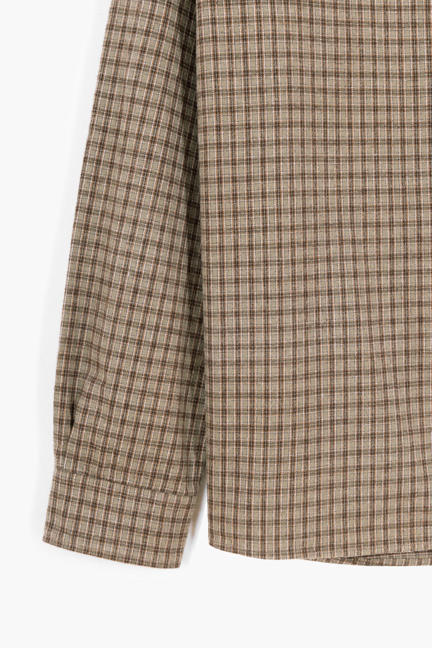 Dad's shirt - Flanelle de coton à carreaux Marron/Vert