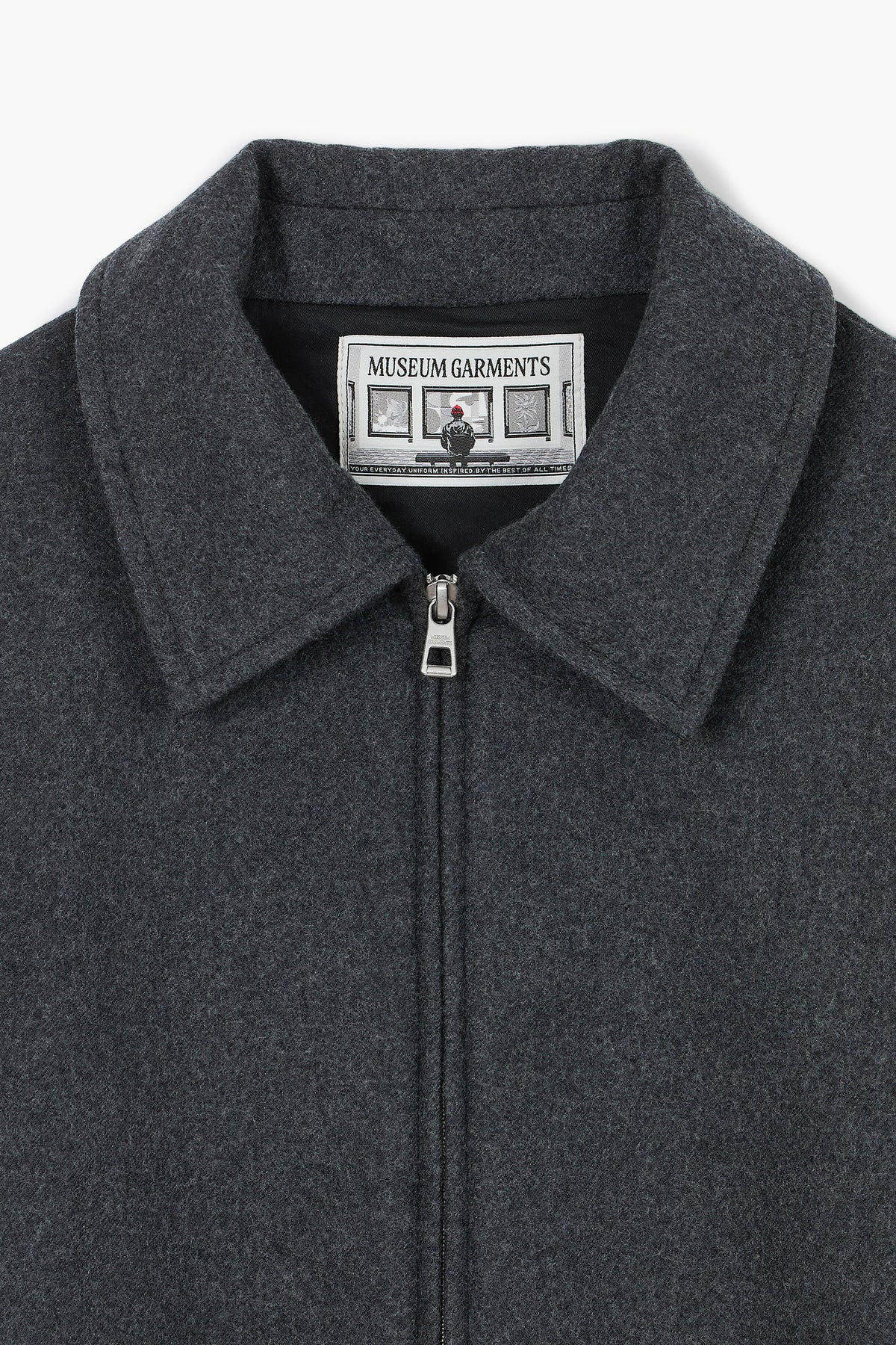 Exhibition Jacket - Flanelle de laine Gris Chiné