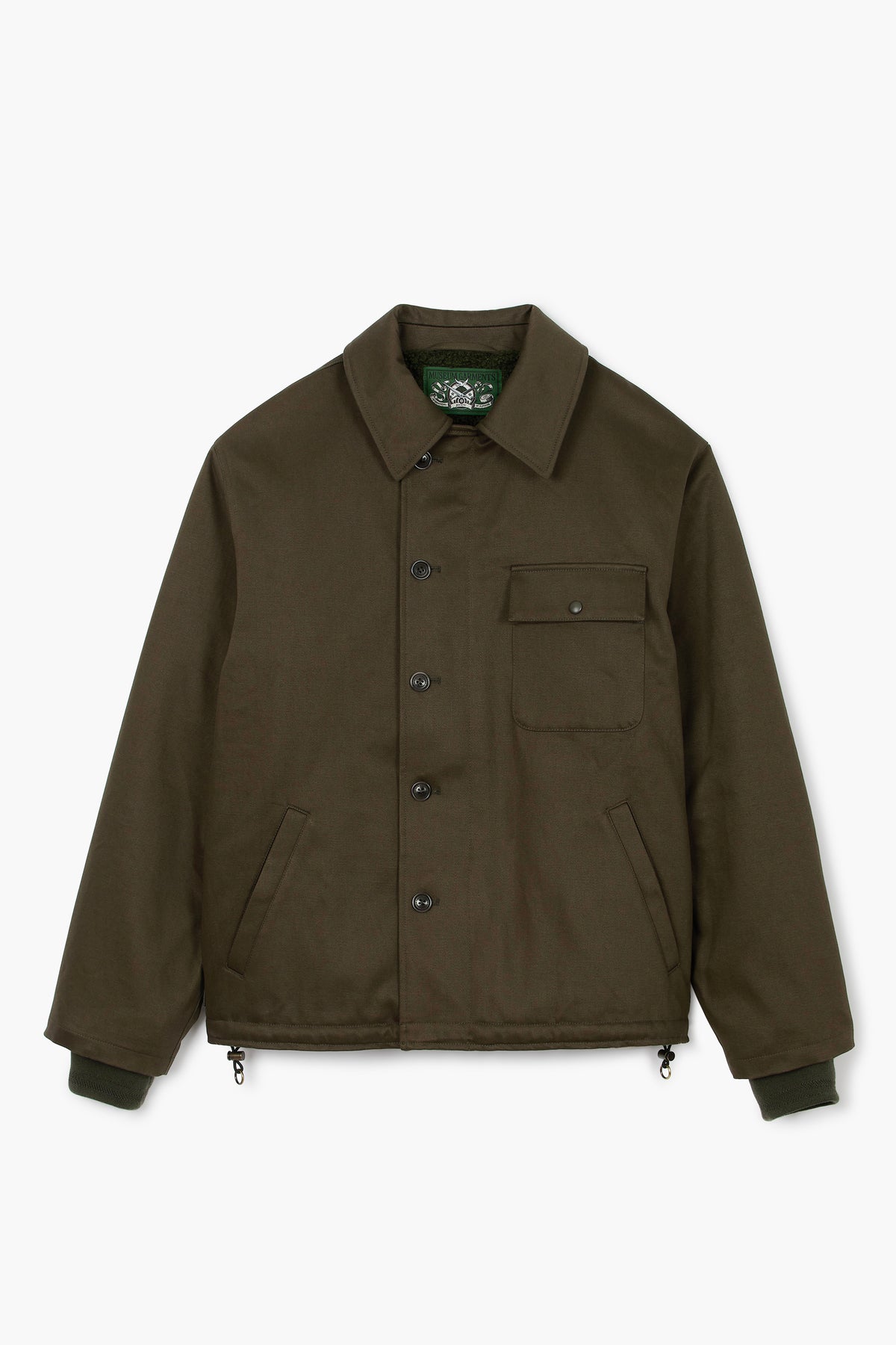 A-2 Military Jacket - Satin de coton Vert Foncé