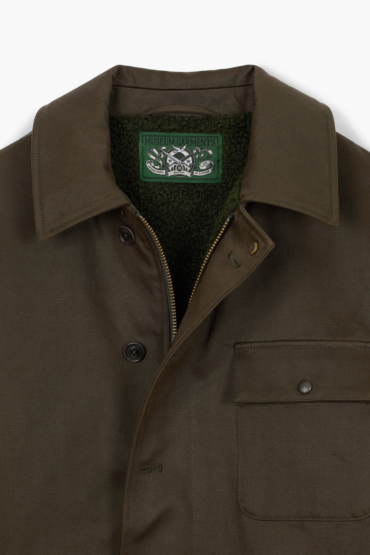 A-2 Military Jacket - Satin de coton Vert Foncé