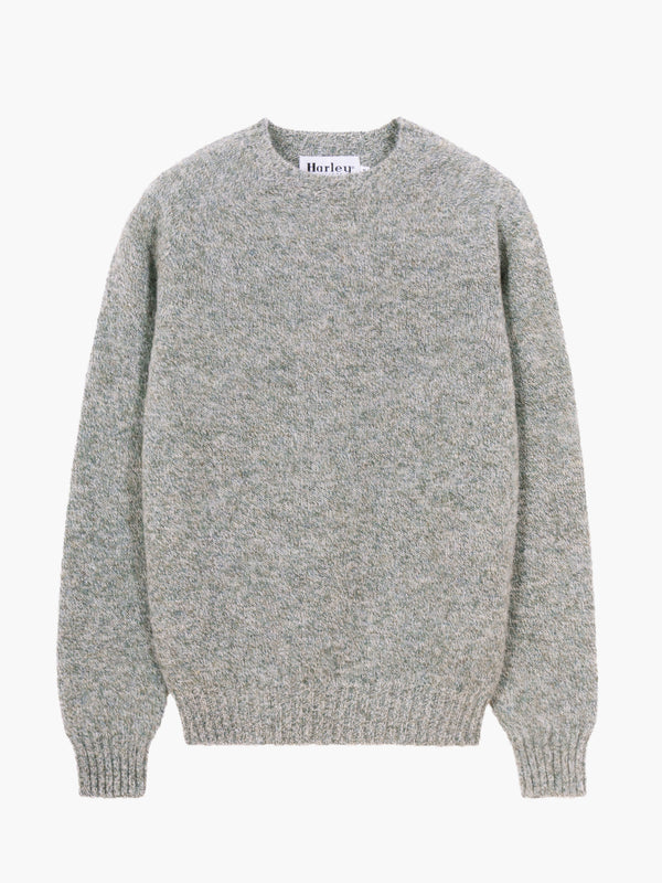 Pull Shaggy Dog mouliné en laine - Twisted Green