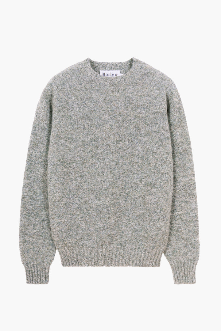 Pull Shaggy Dog mouliné en laine - Twisted Green