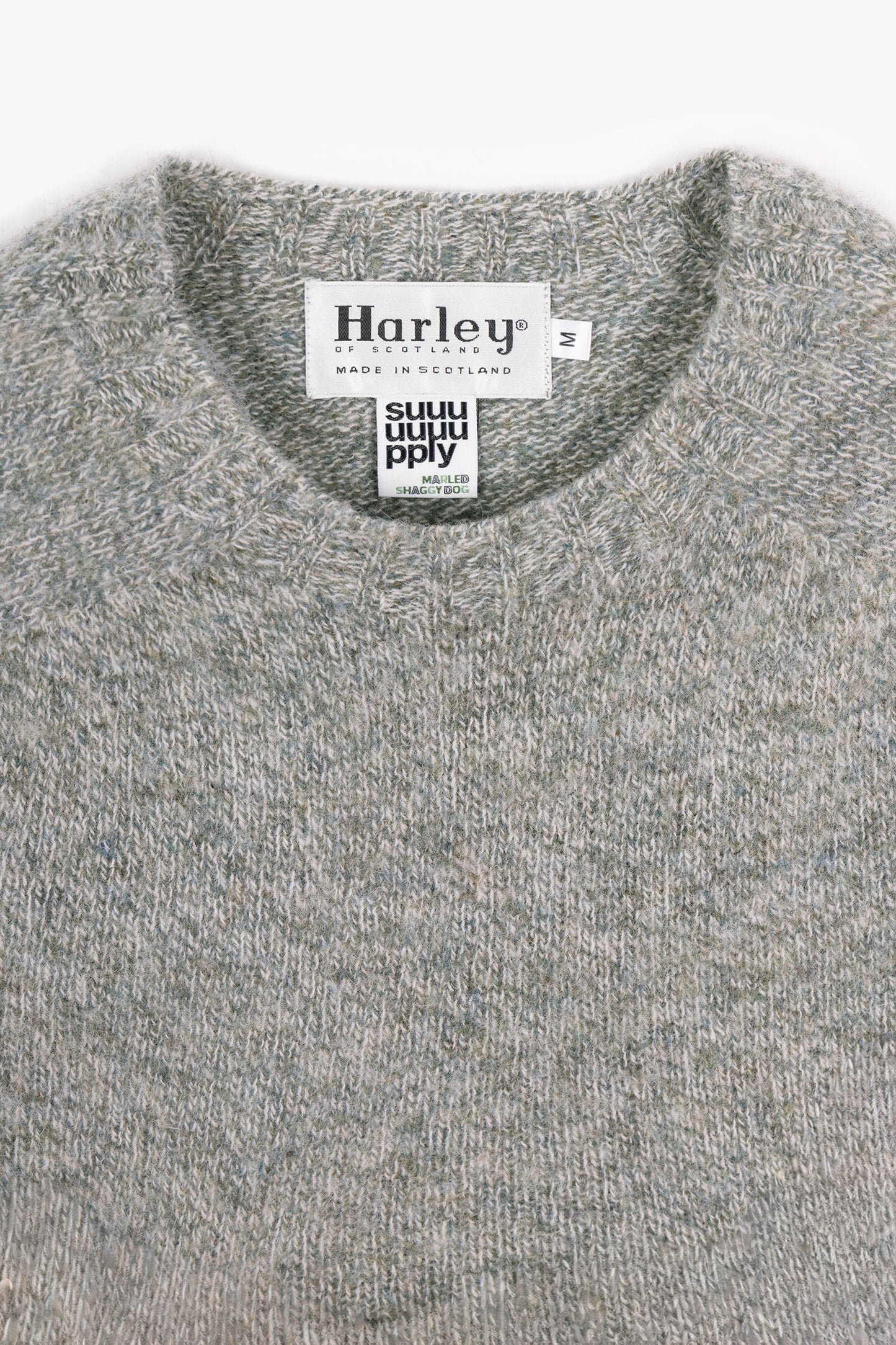 Pull Shaggy Dog mouliné en laine - Twisted Green