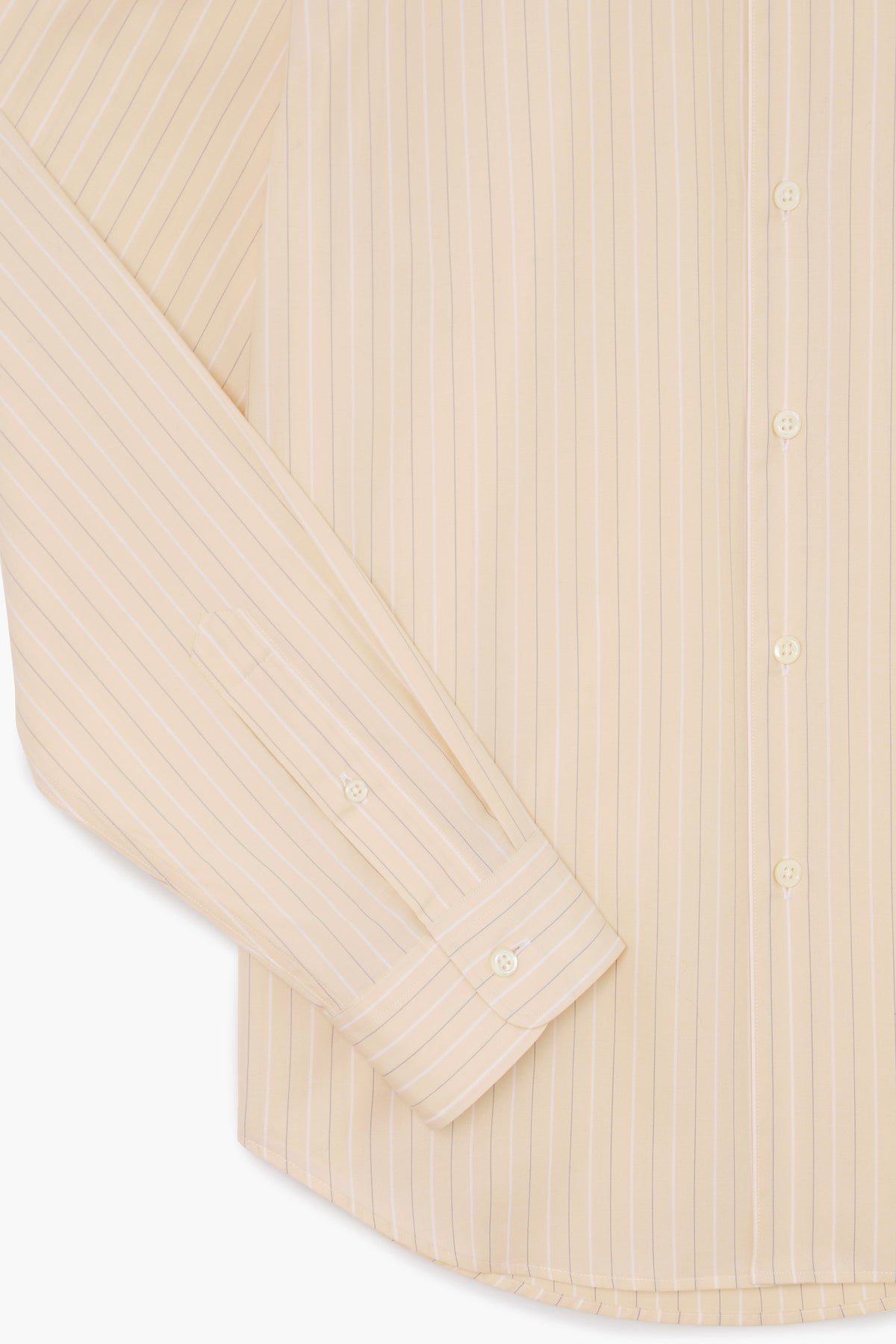 Corporate Shirt - Striped Cotton poplin Vanilla/White