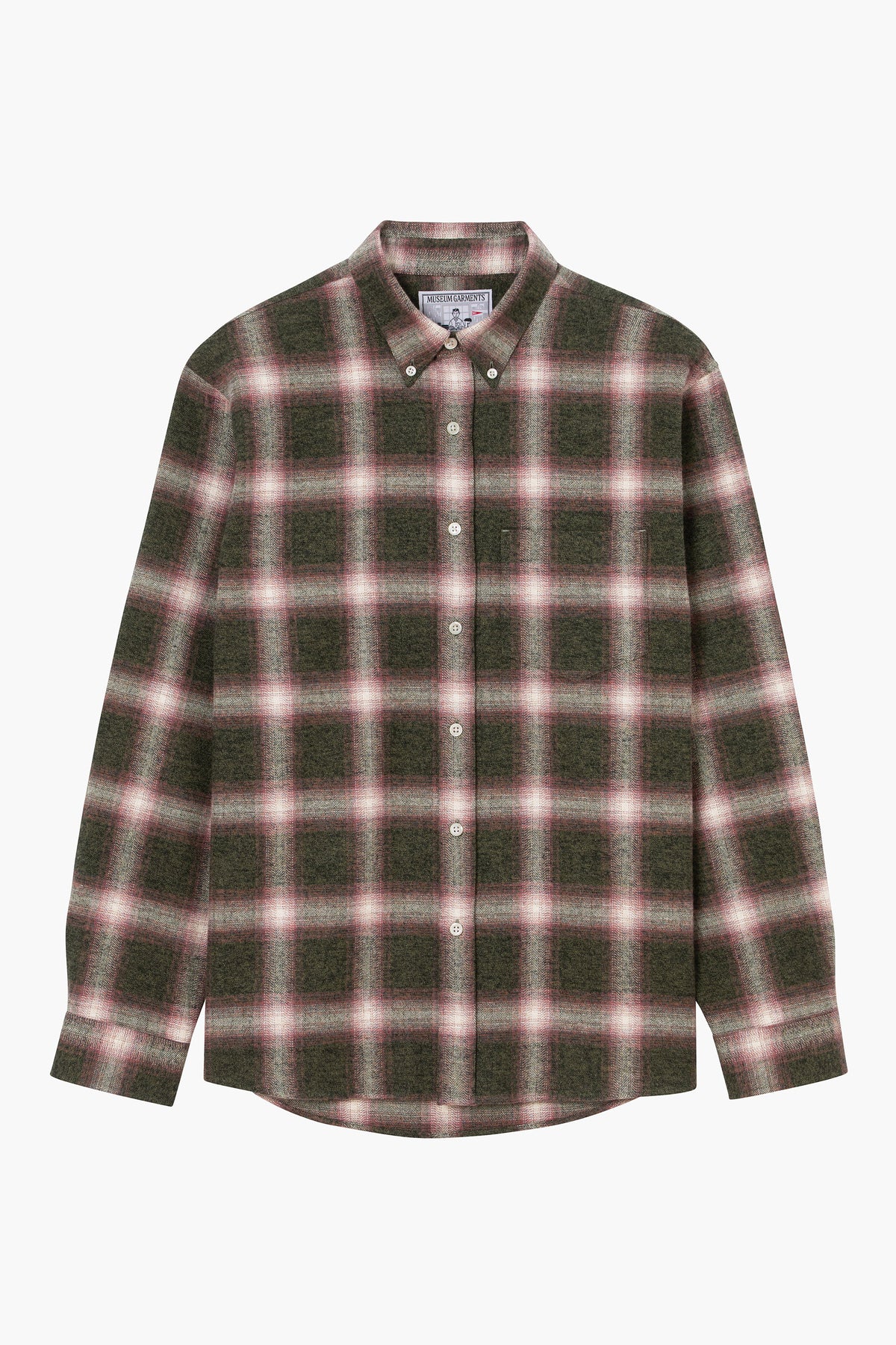 Dad's shirt - Checked Cotton flannel Green/Red