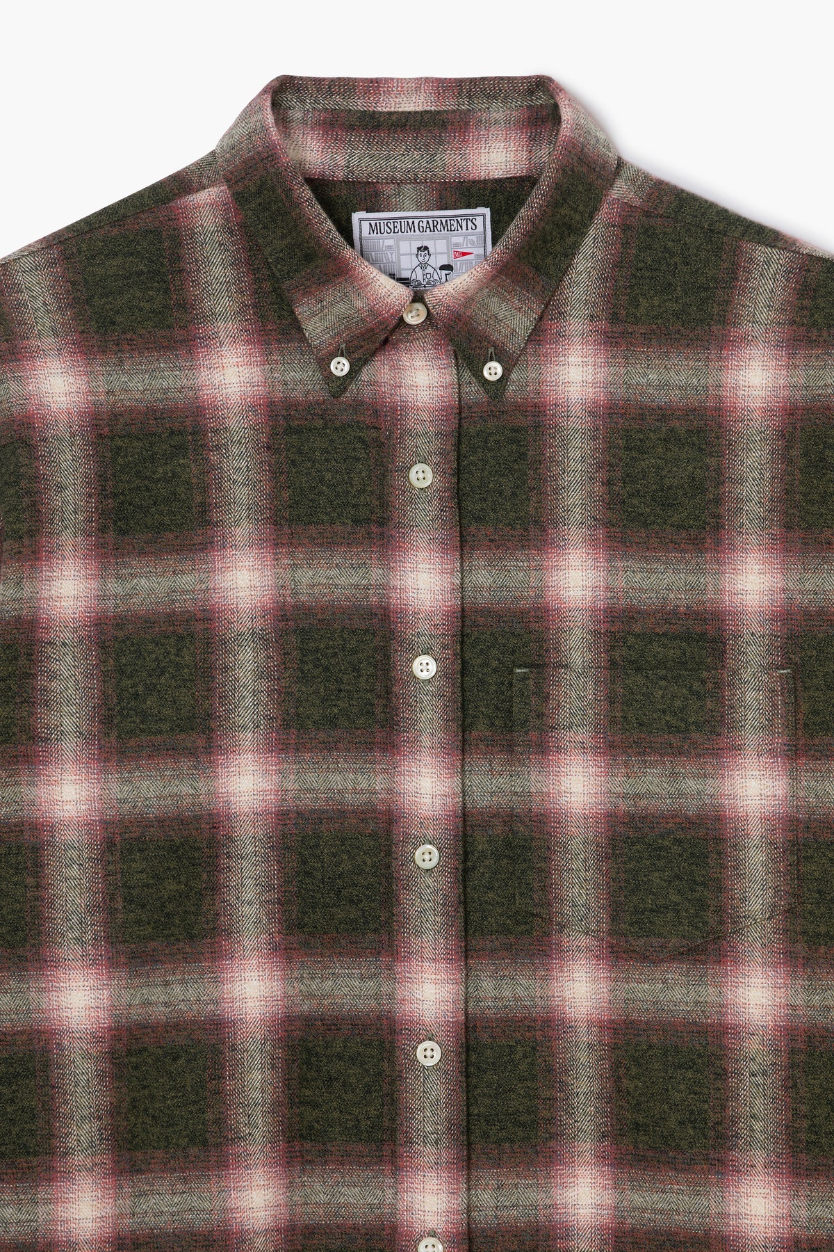 Dad's shirt - Checked Cotton flannel Green/Red