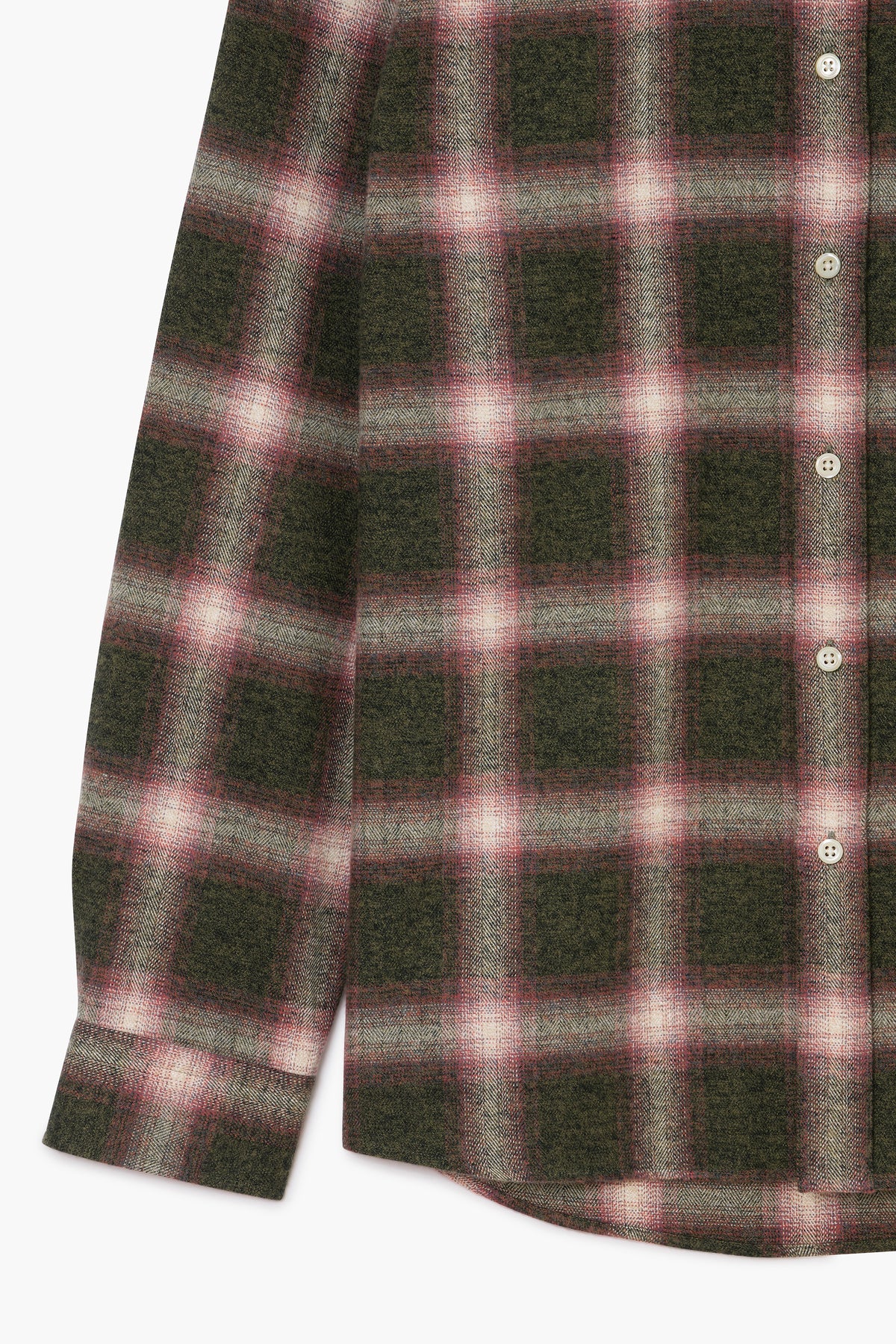 Dad's shirt - Checked Cotton flannel Green/Red