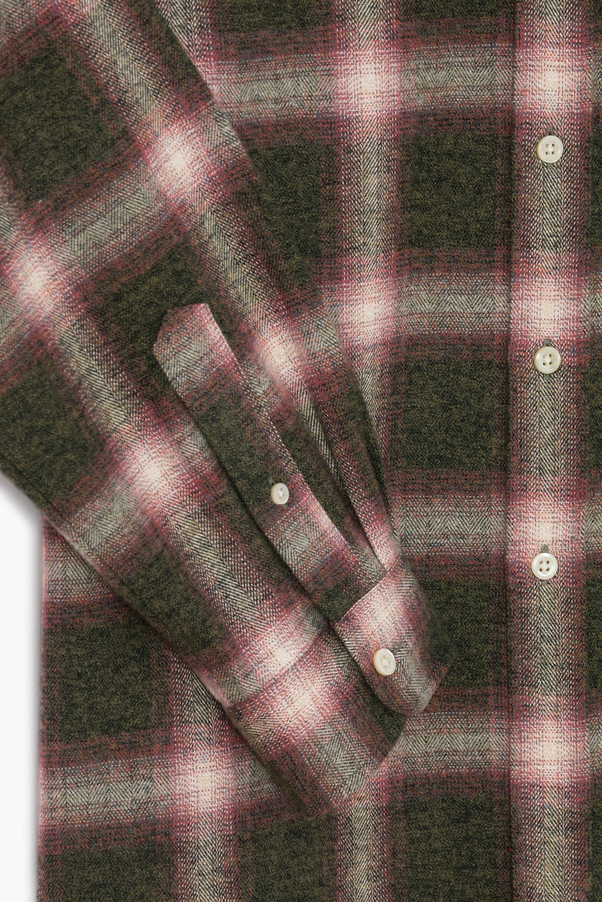 Dad's shirt - Checked Cotton flannel Green/Red