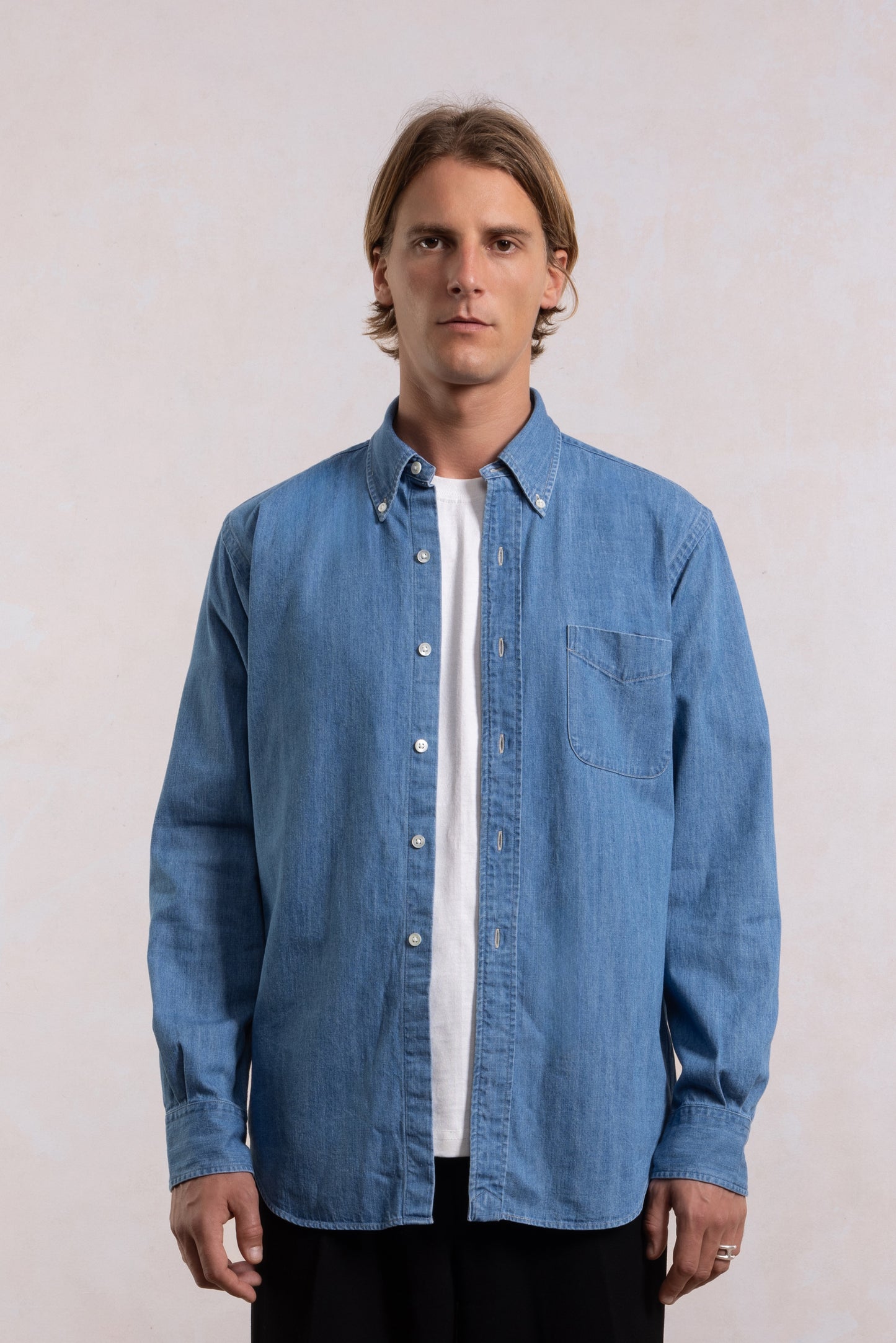 'Vintage Ivy' Shirt - Washed Denim