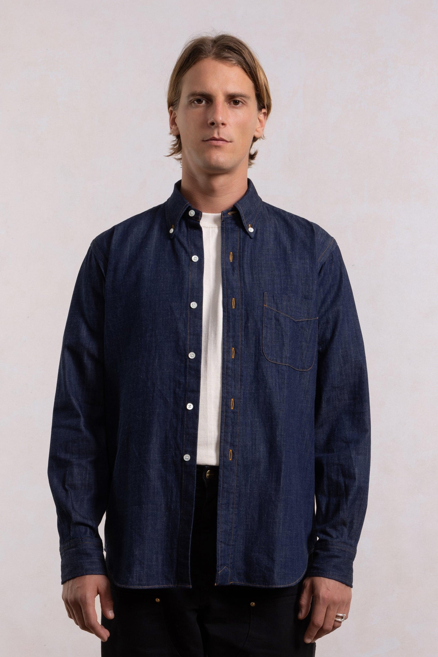 'Vintage Ivy' Shirt - Raw denim