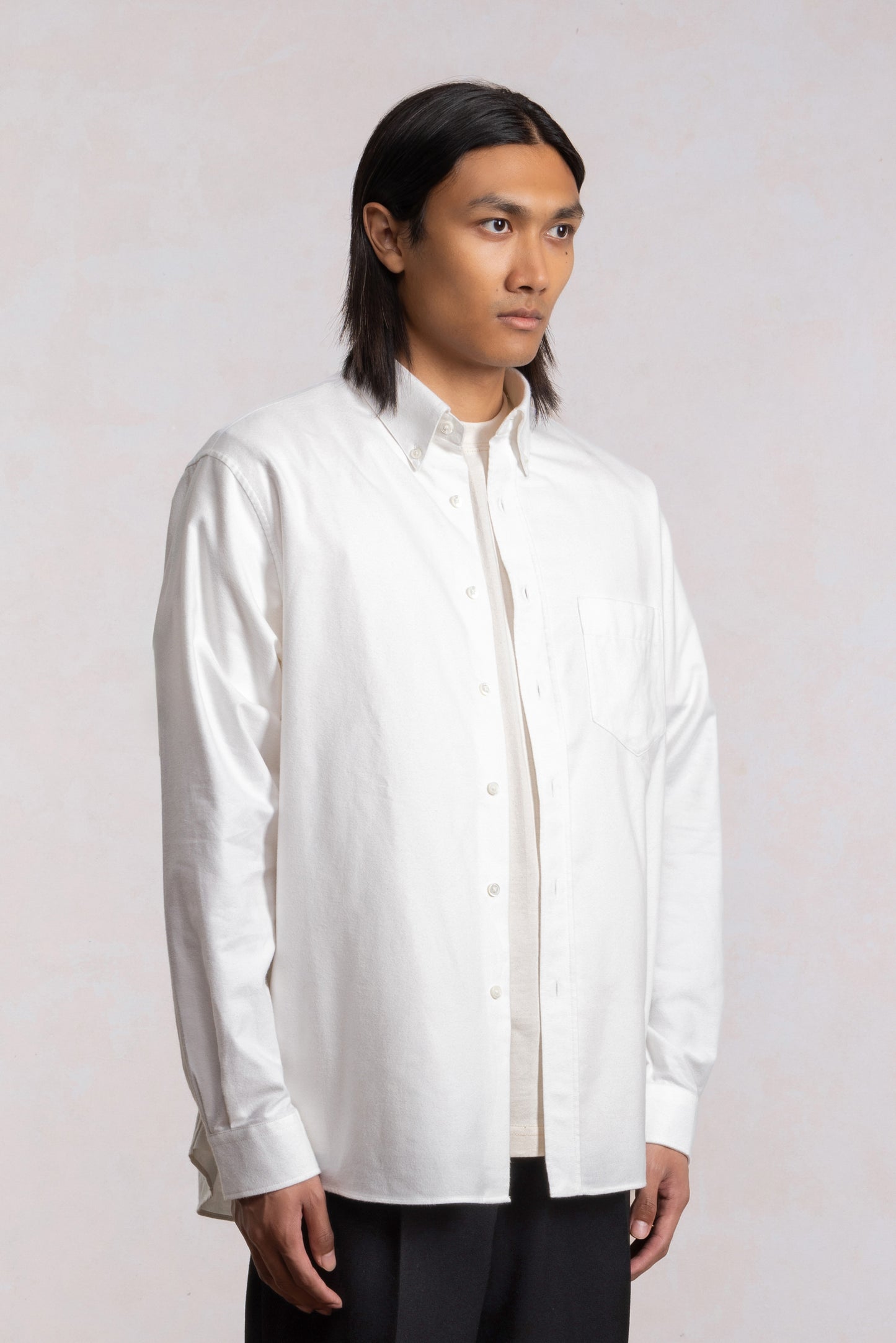 Chemise Button-Down - Oxford Brossé Off-white