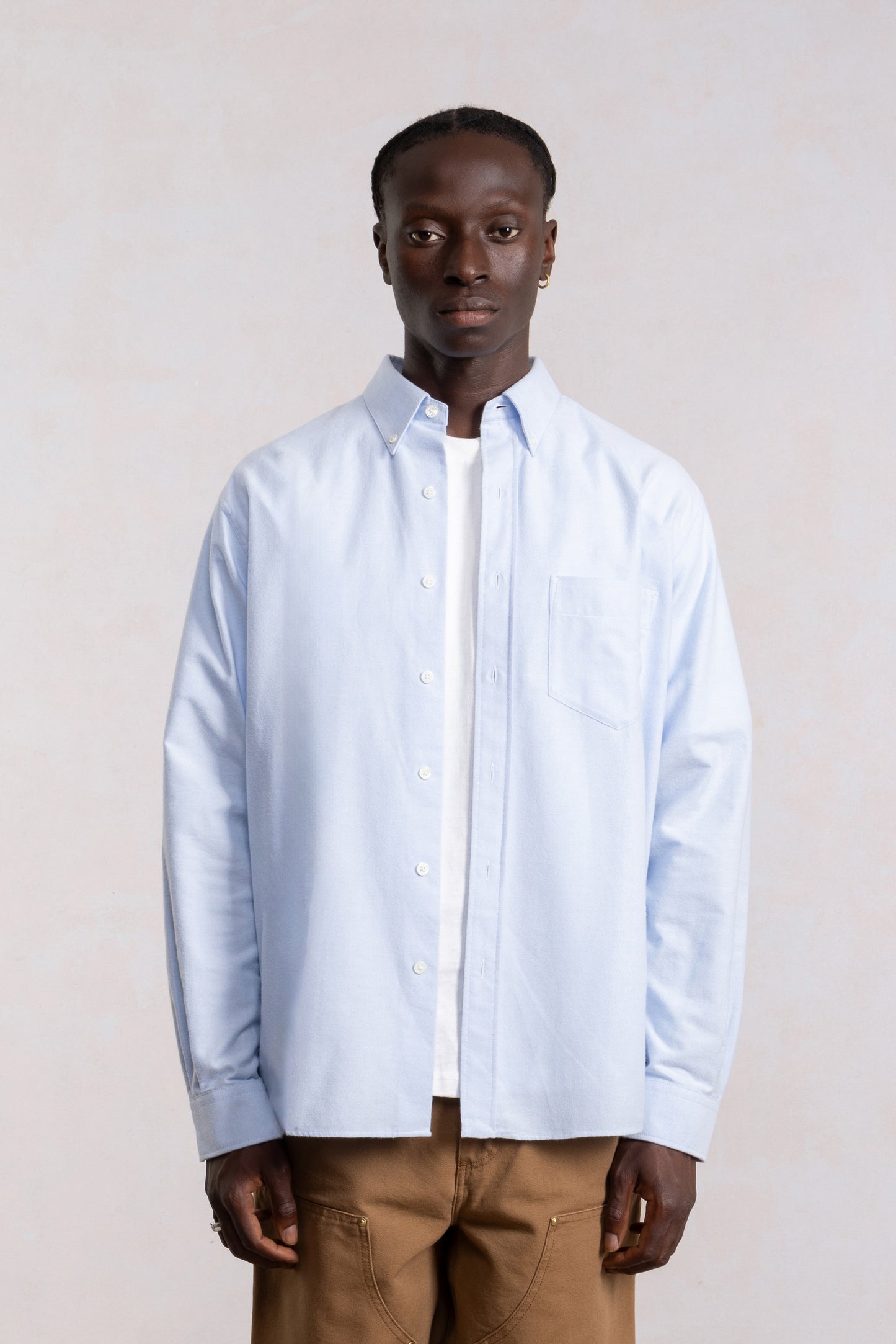 Chemise Button-Down - Oxford brossé Bleu Ciel