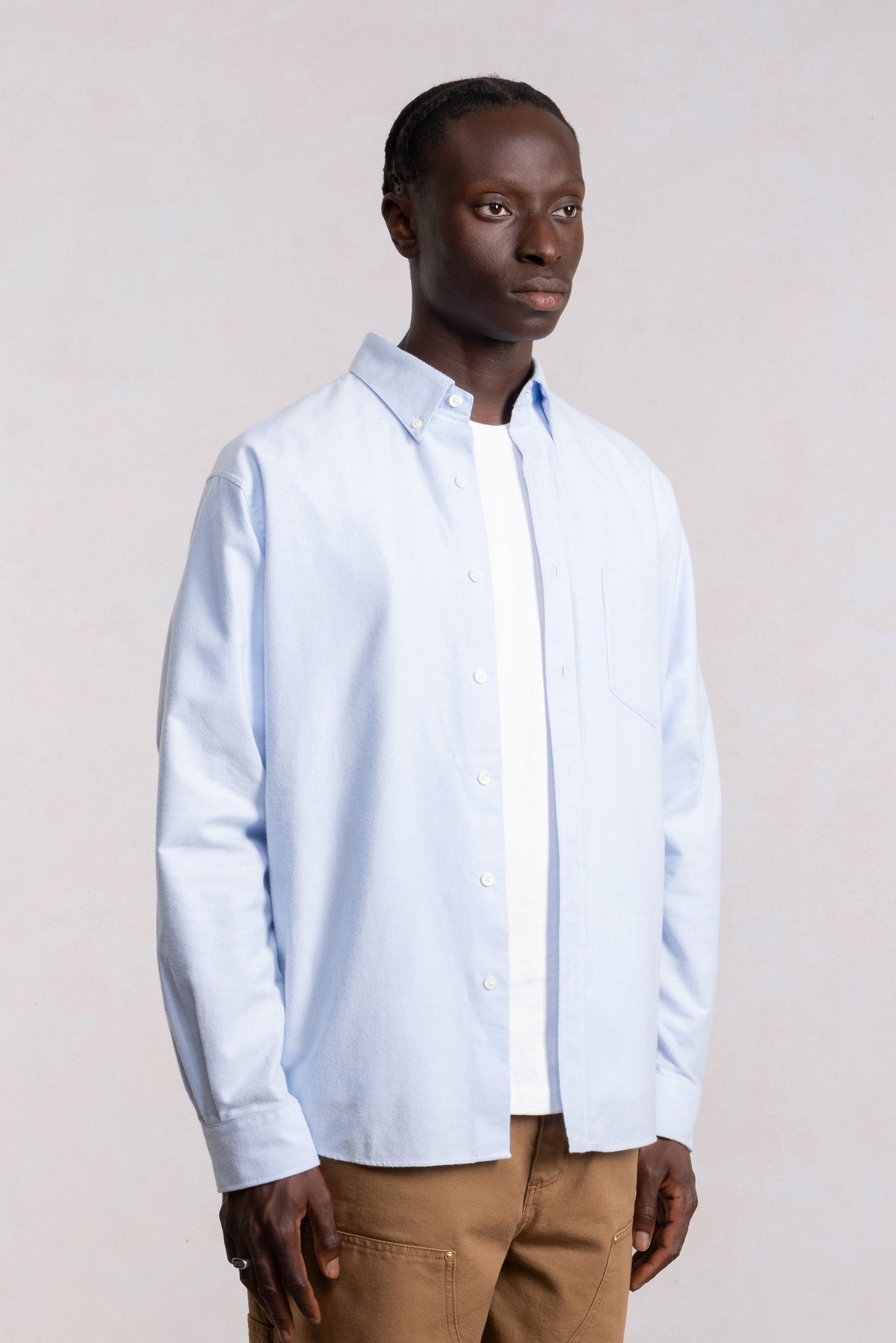 Chemise Button-Down - Oxford brossé Bleu Ciel