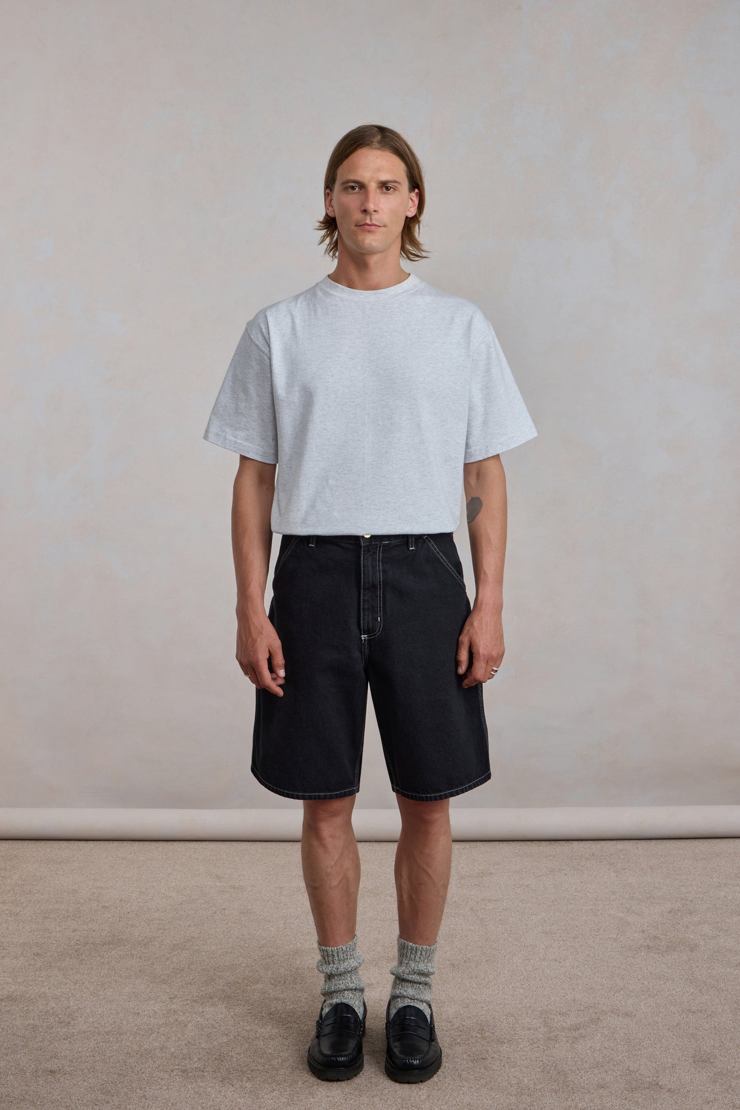 Simple Short - Black stone washed