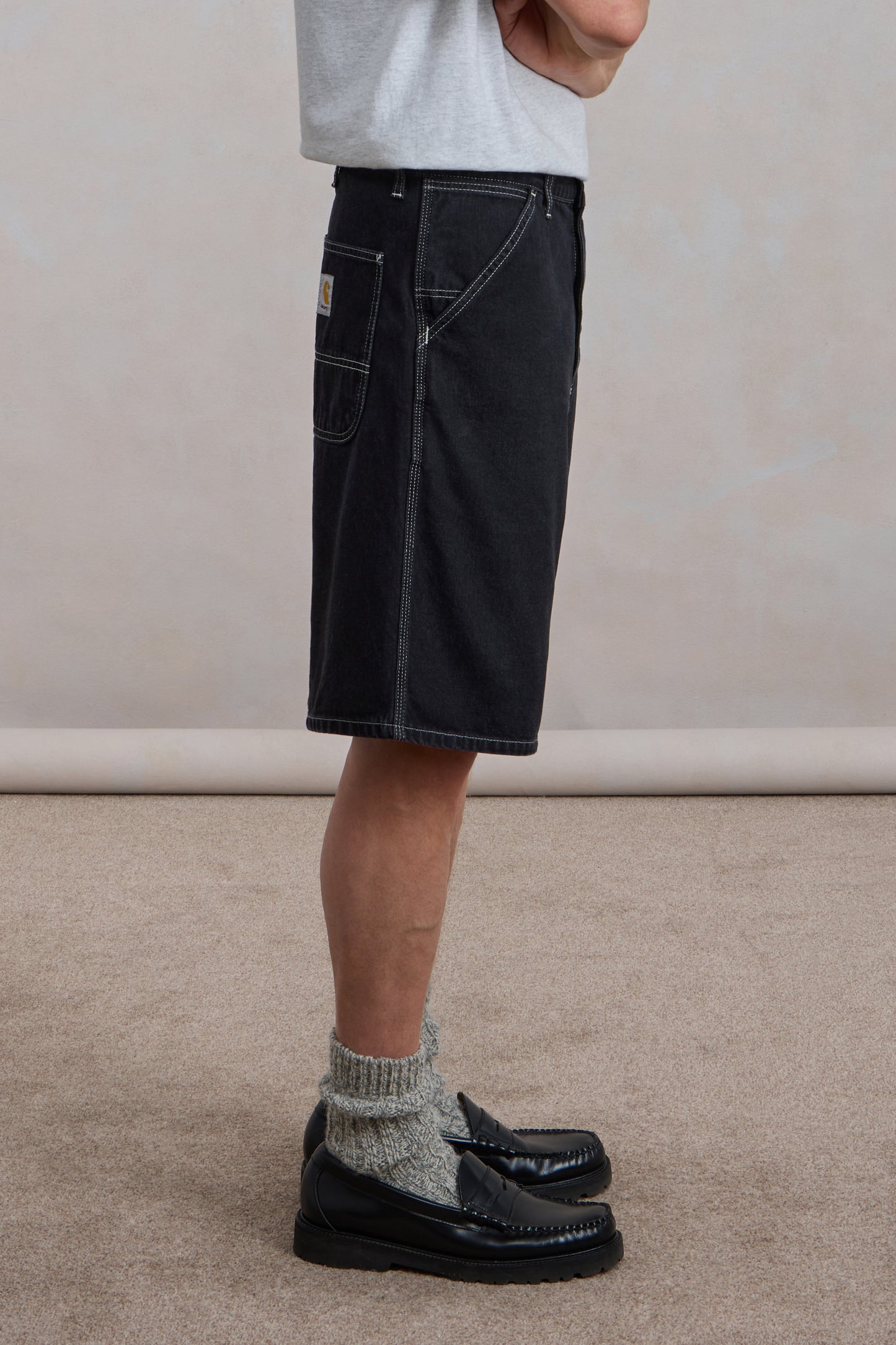 Simple Short - Black stone washed