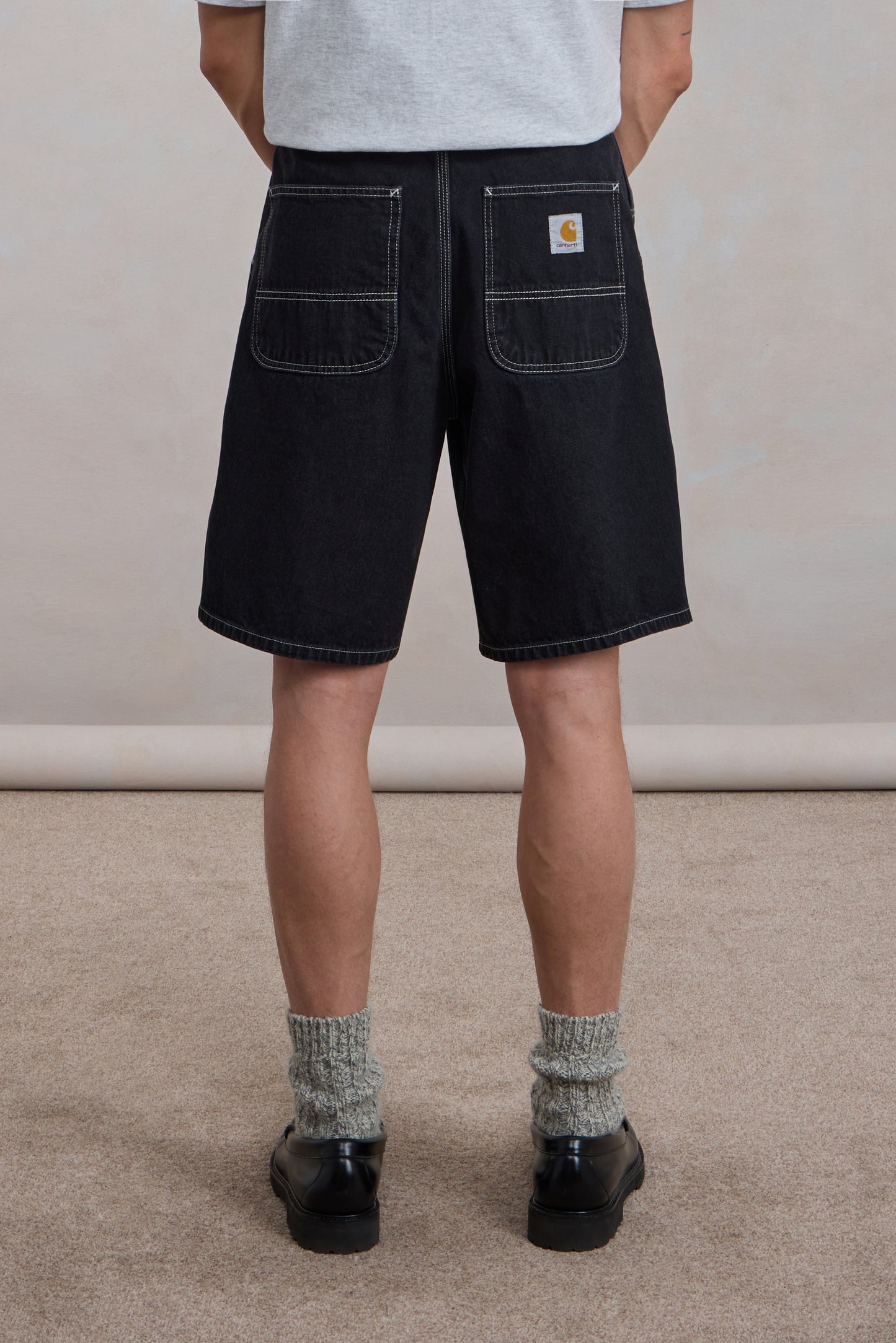 Simple Short - Black stone washed