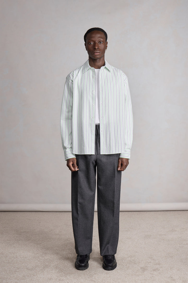 Find shirt - Rayée Vert/Blanc