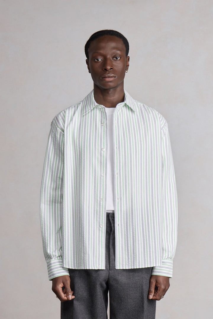 Find shirt - Rayée Vert/Blanc