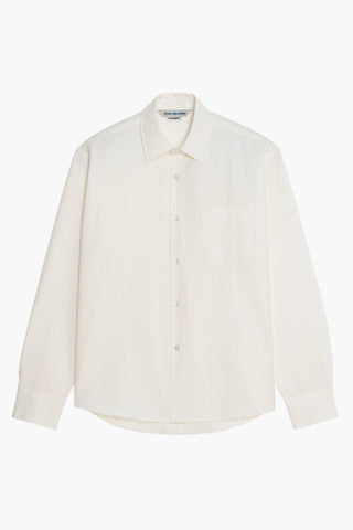 The White Shirt - Rayures texturées Ecru