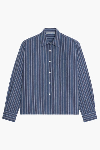 Flat shirt - Rayée Bleu Marine/Blanc