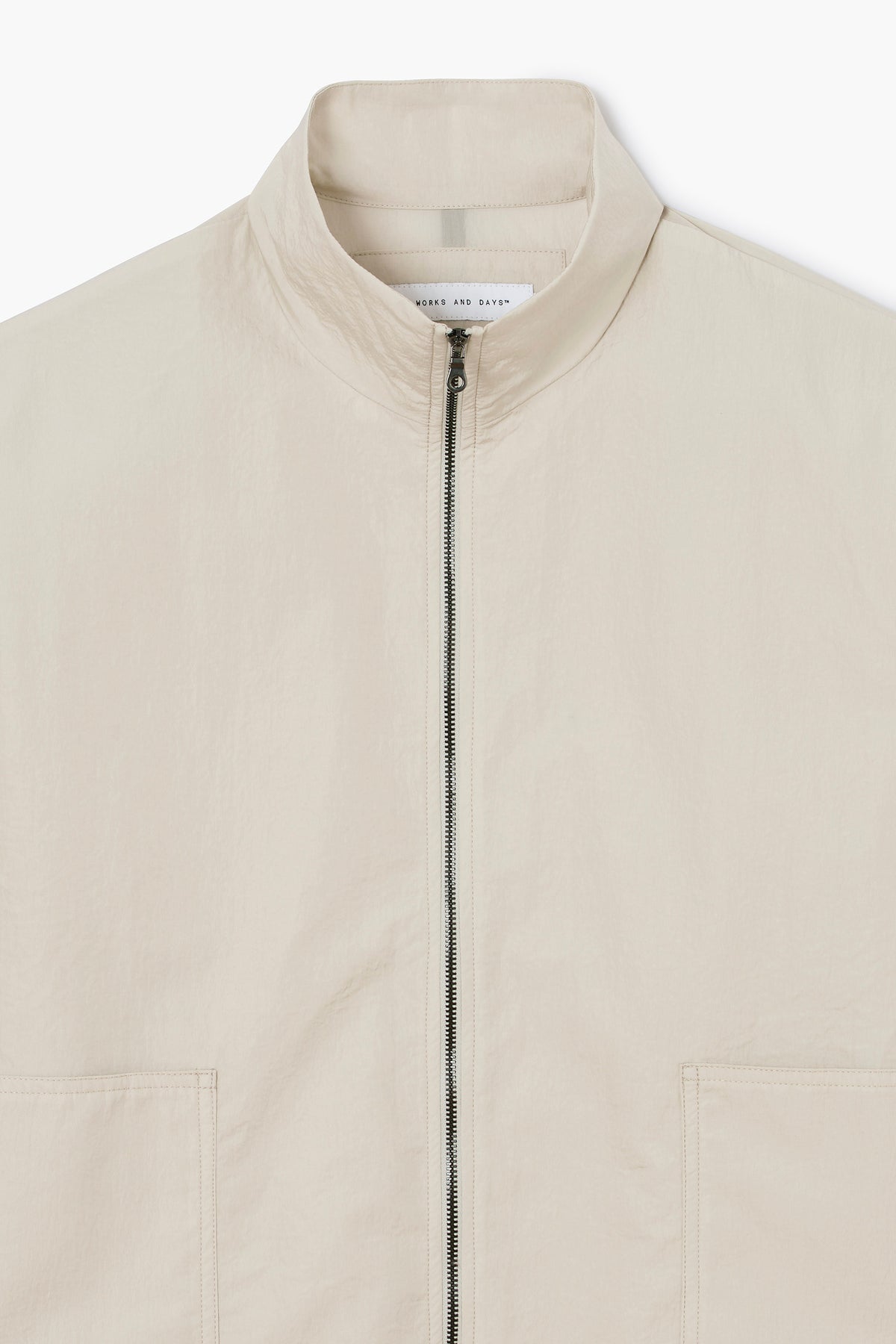 Training Zip Jacket - Off White Nylon