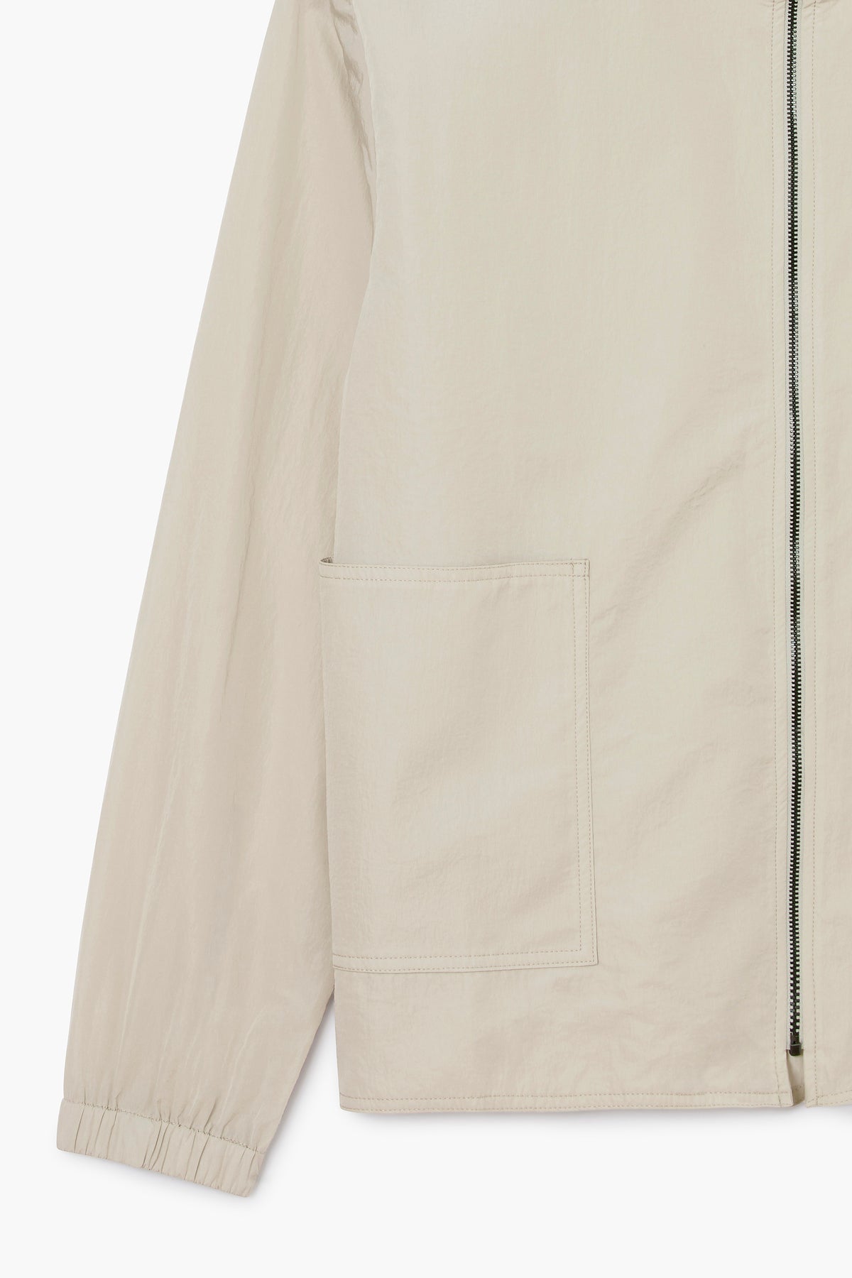 Training Zip Jacket - Off White Nylon