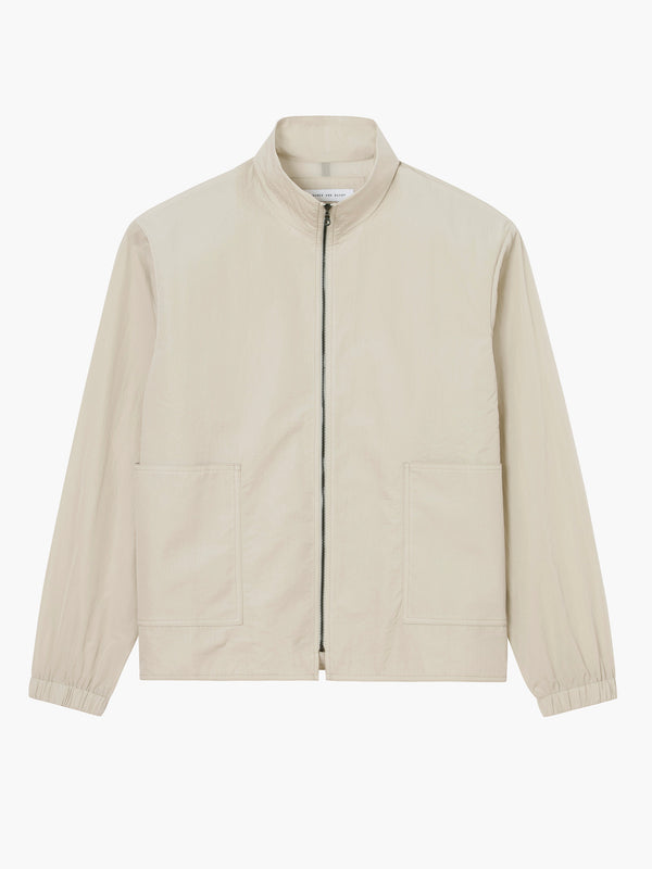 Training Zip Jacket - Off White Nylon