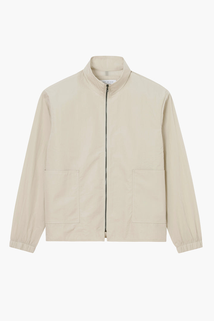 Training Zip Jacket - Off White Nylon