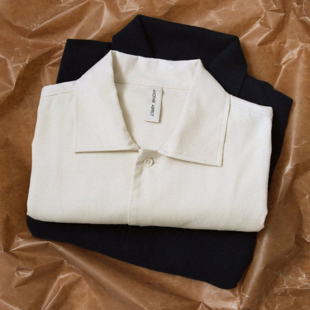 ANOTHER ASPECT - Rugby Polo Shirt Vert / Ecru – suuupply