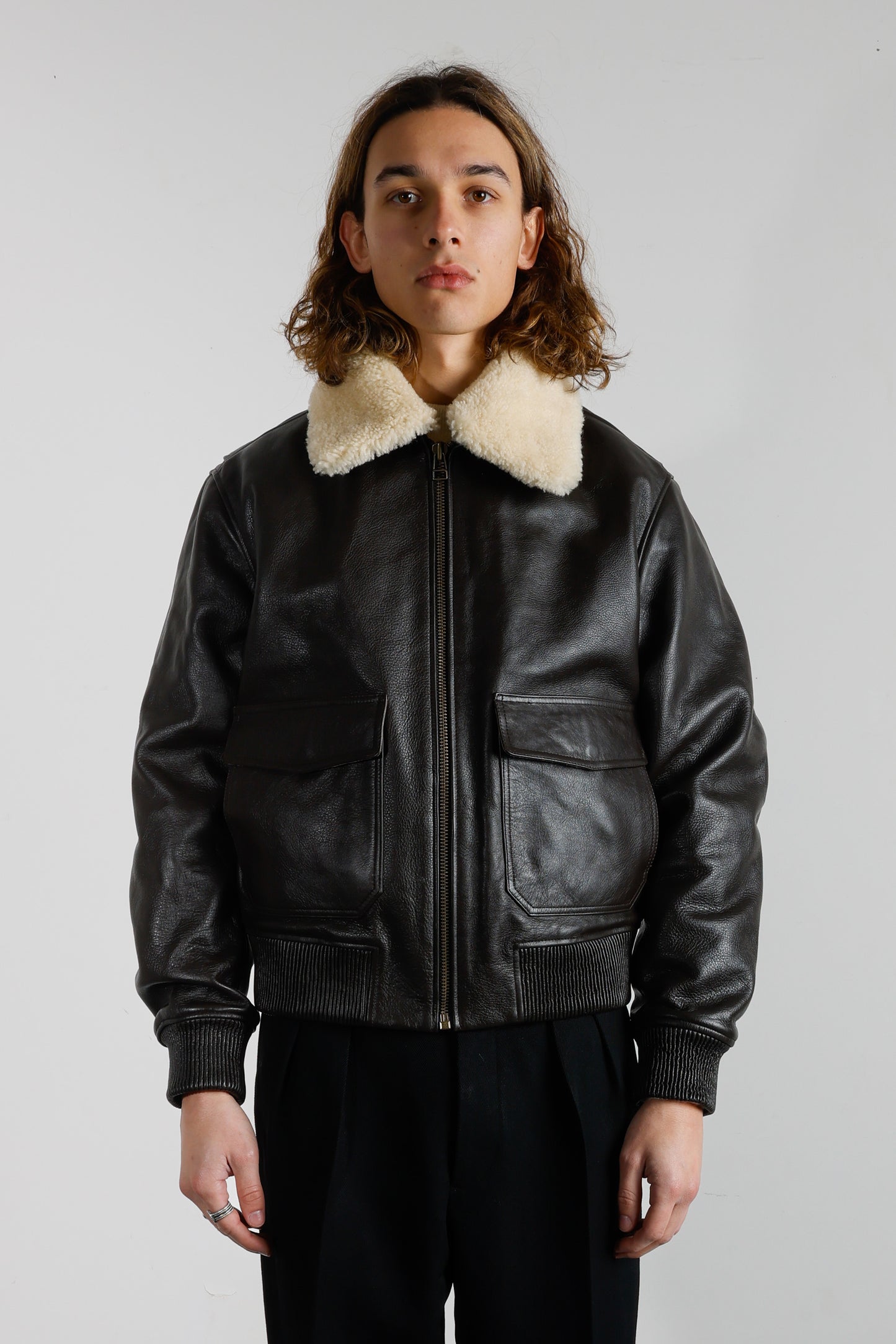Flight Jacket - Brown Leather