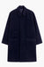 Balmacaan Wool Coat - Navy