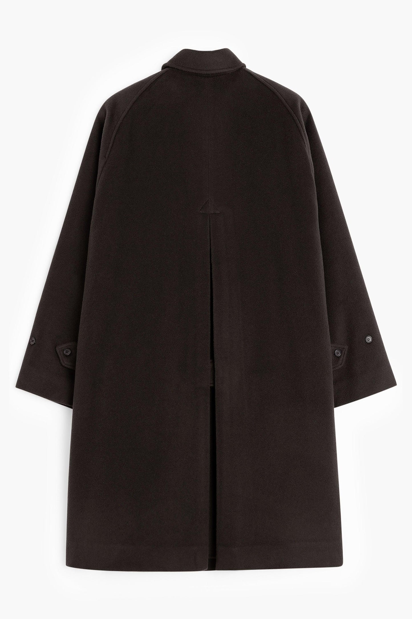 Balmacaan Wool Coat - Dark Olive