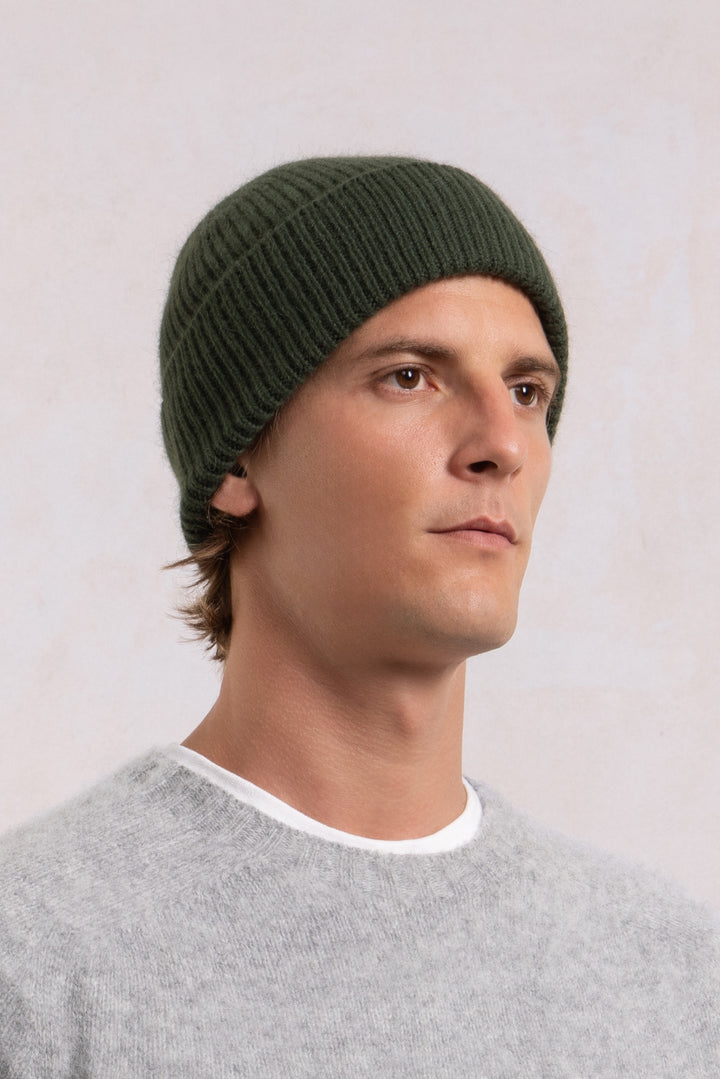 Wool Beanie - Dark Green